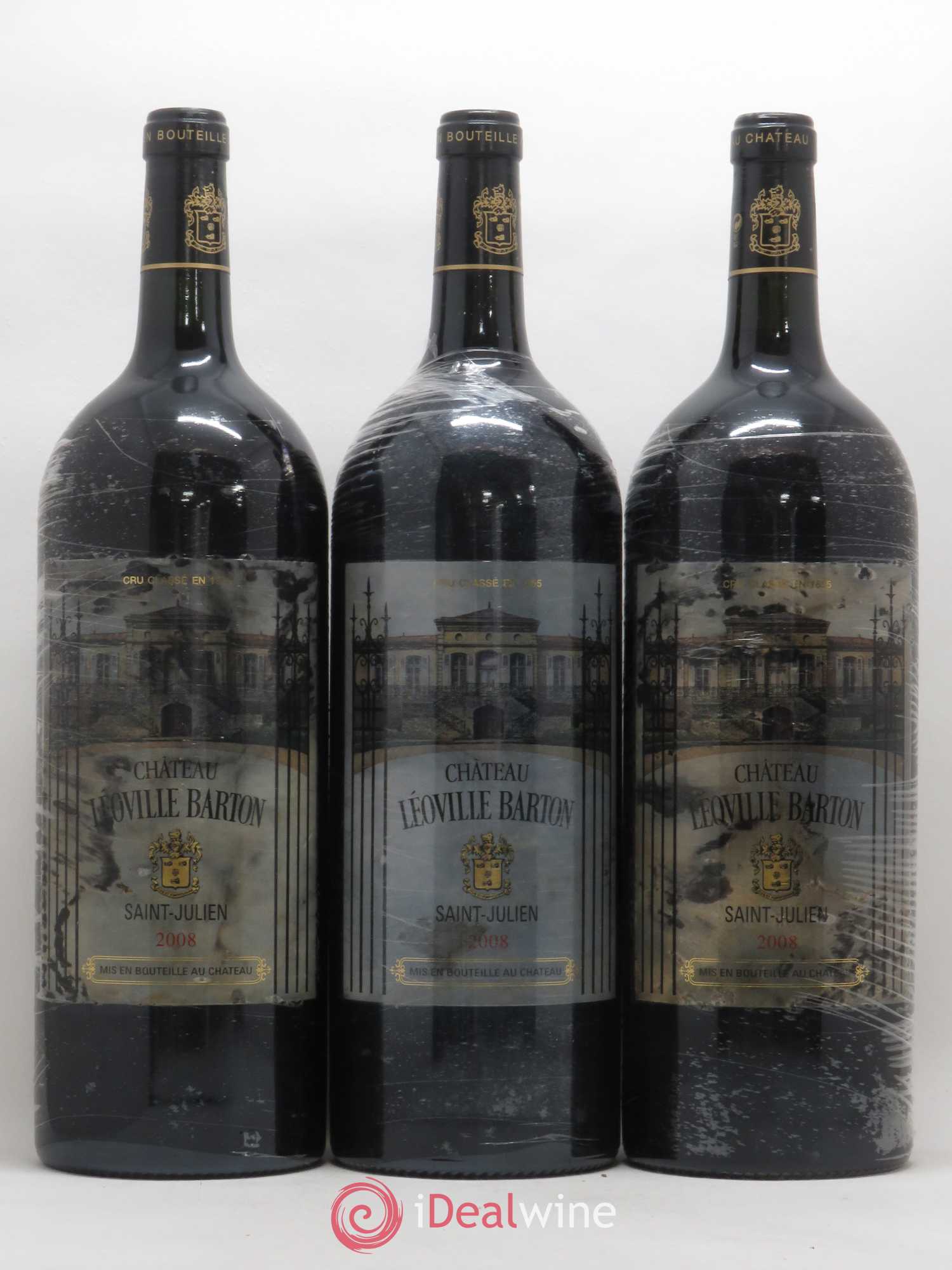 Château Léoville Barton 2ème Grand Cru Classé 2008 - Lot de 3 magnums - 0