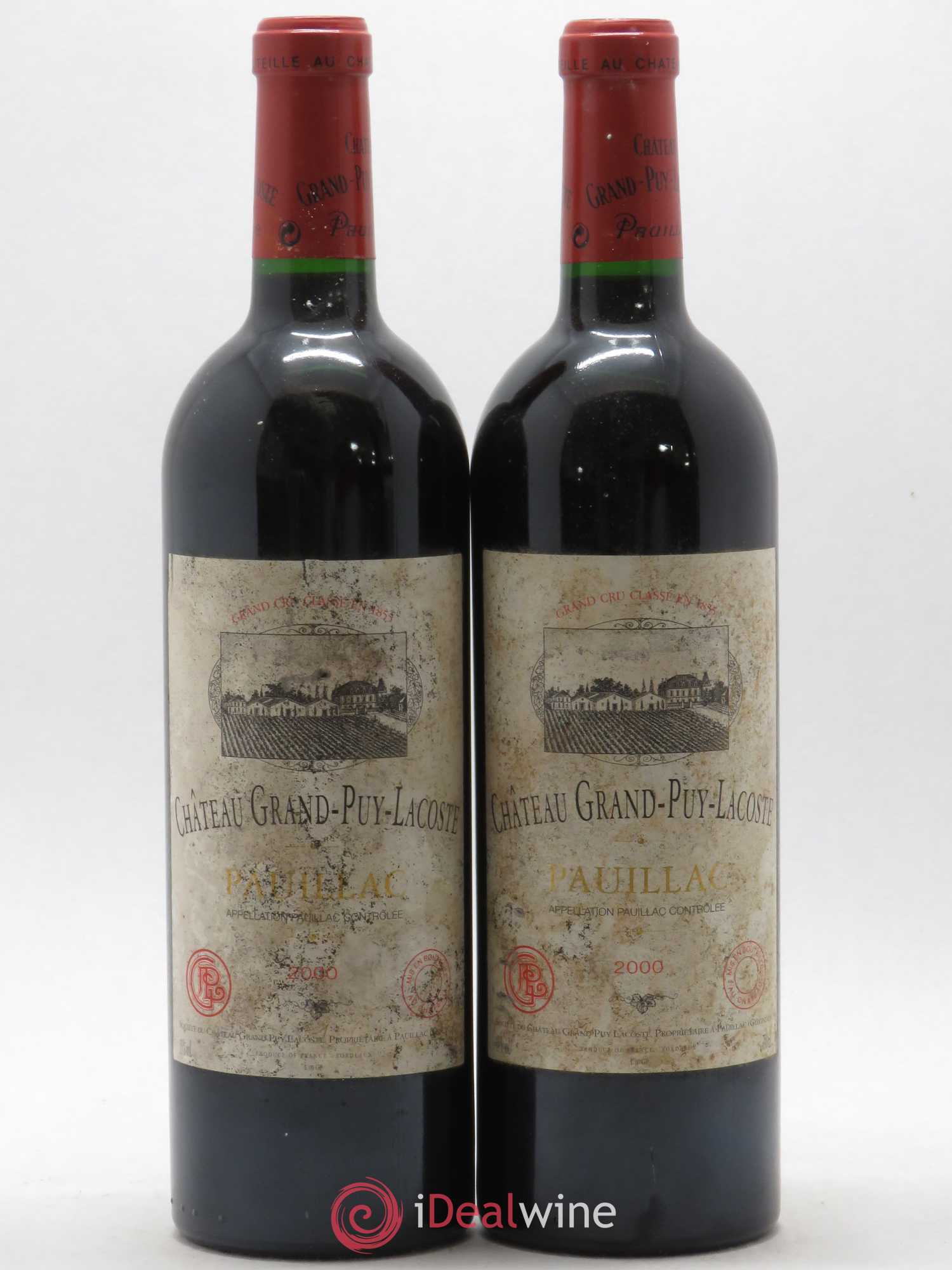 Château Grand Puy Lacoste 5ème Grand Cru Classé 2000 - Lot de 2 bouteilles - 0