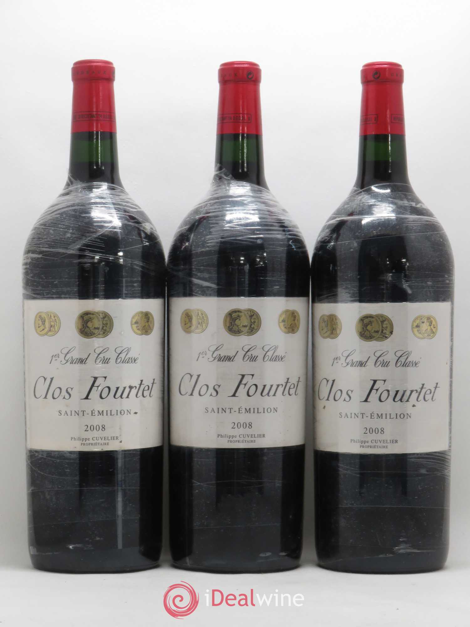 Clos Fourtet 1er Grand Cru Classé B 2008 - Lot de 3 magnums - 0