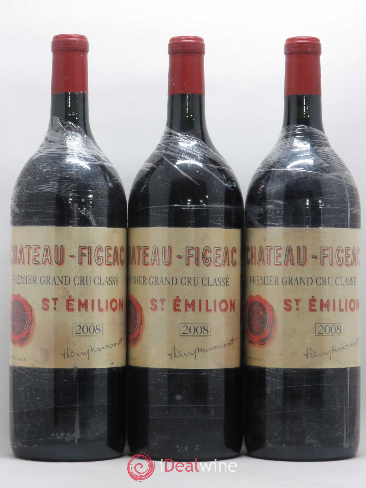 Château Figeac 1er Grand Cru Classé A 2008 - Lot de 3 magnums - 0