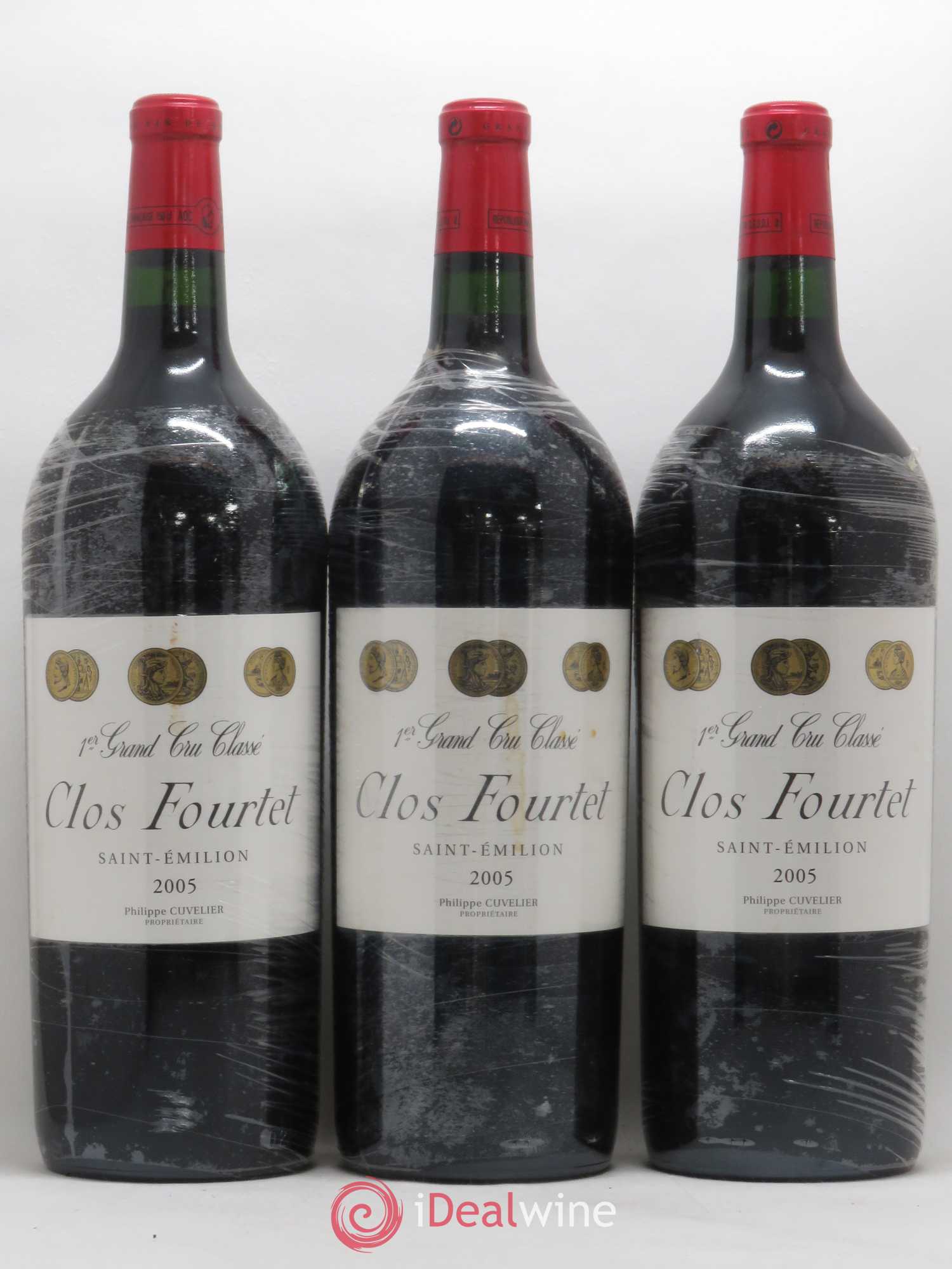 Clos Fourtet 1er Grand Cru Classé B 2005 - Lot de 3 magnums - 0