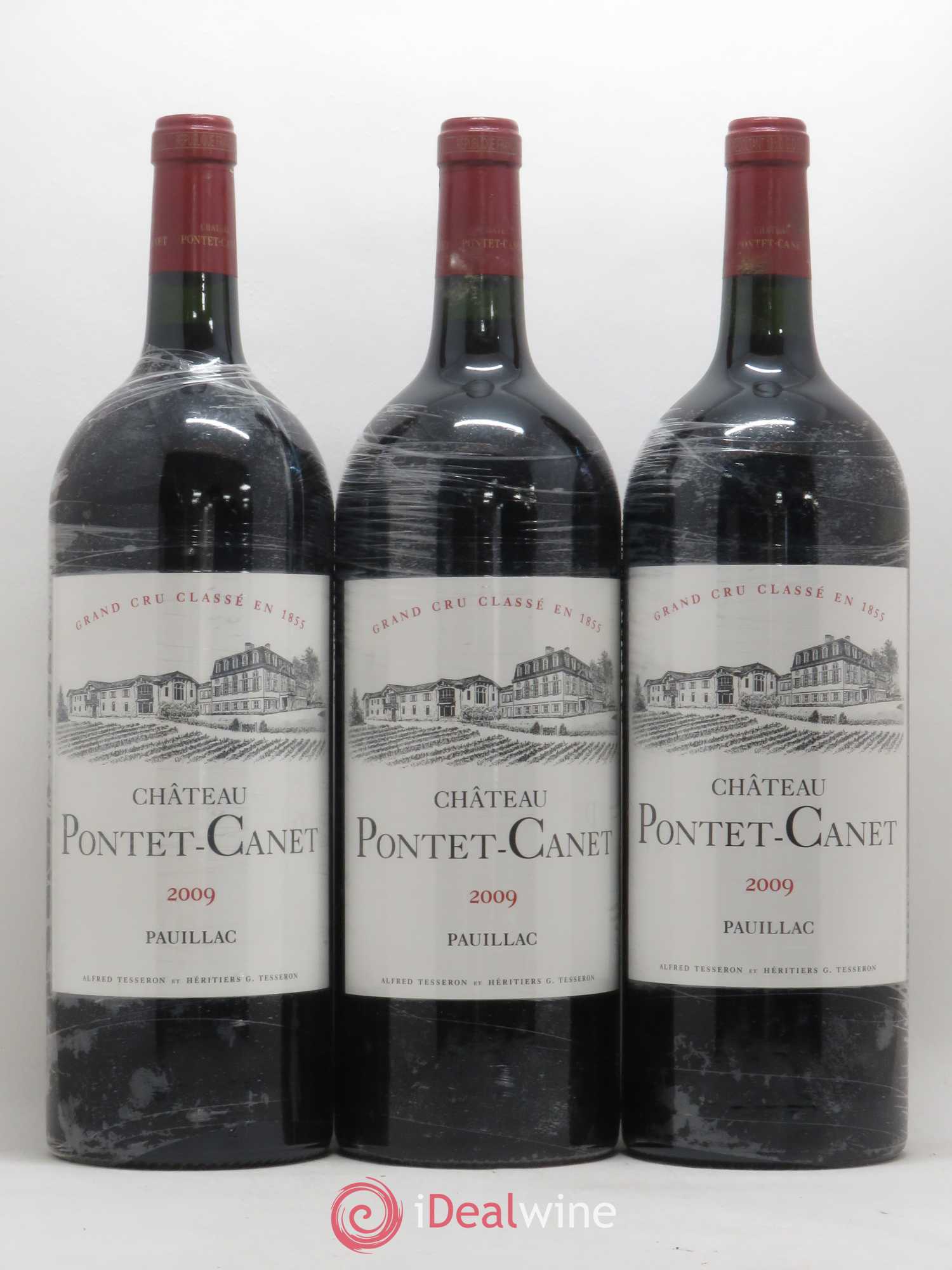 Château Pontet Canet 5ème Grand Cru Classé 2009 - Lot de 3 magnums - 0