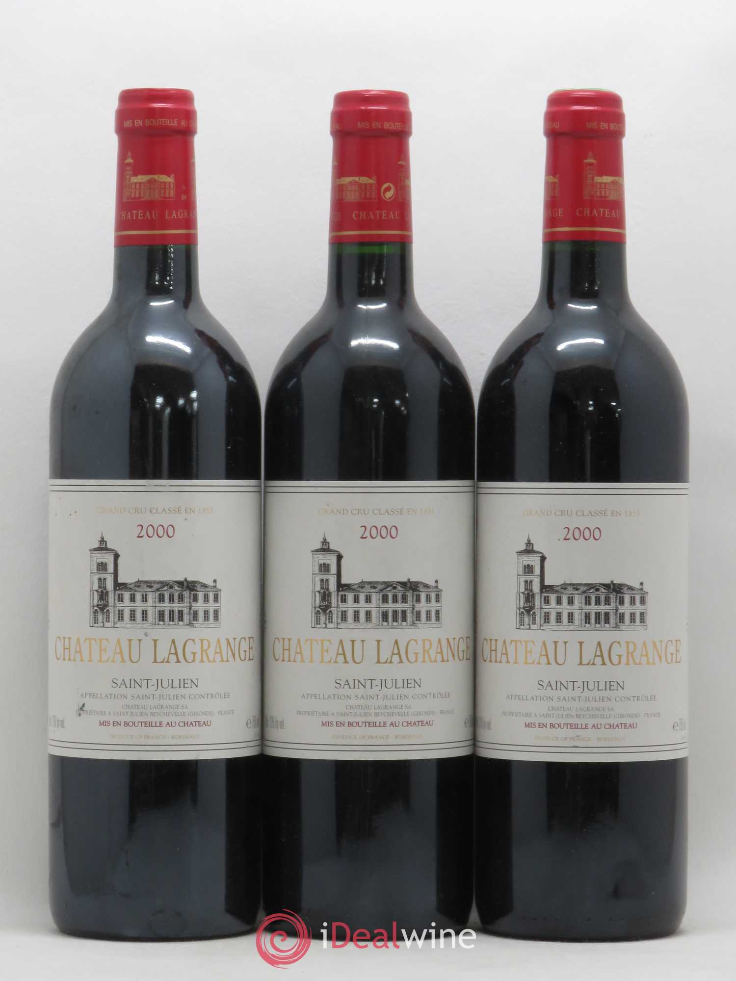 Château Lagrange 3ème Grand Cru Classé 2000 - Lot de 3 bouteilles - 0
