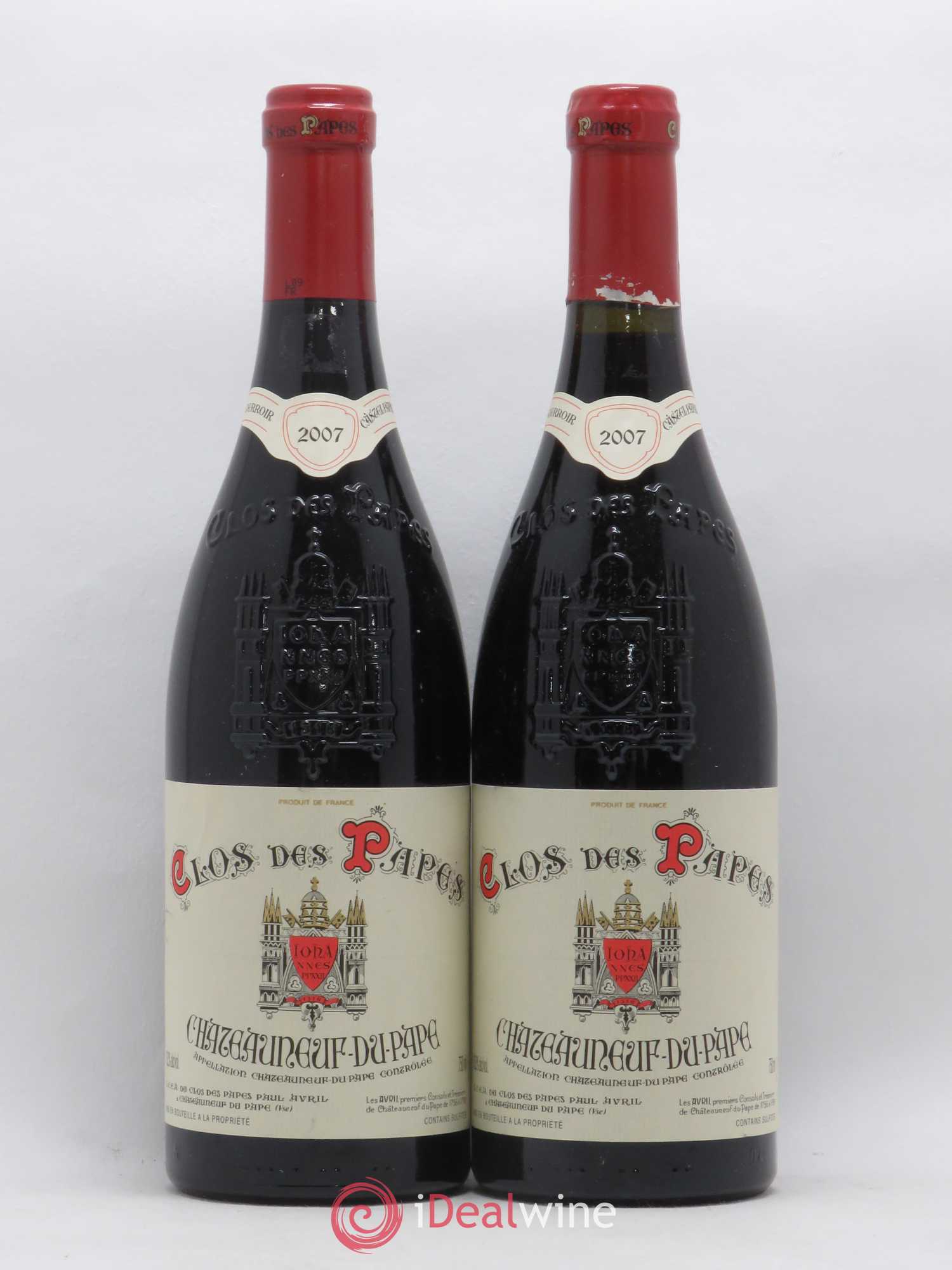 Châteauneuf-du-Pape Clos des Papes - Paul Avril 2007 - Lot de 2 bouteilles - 0
