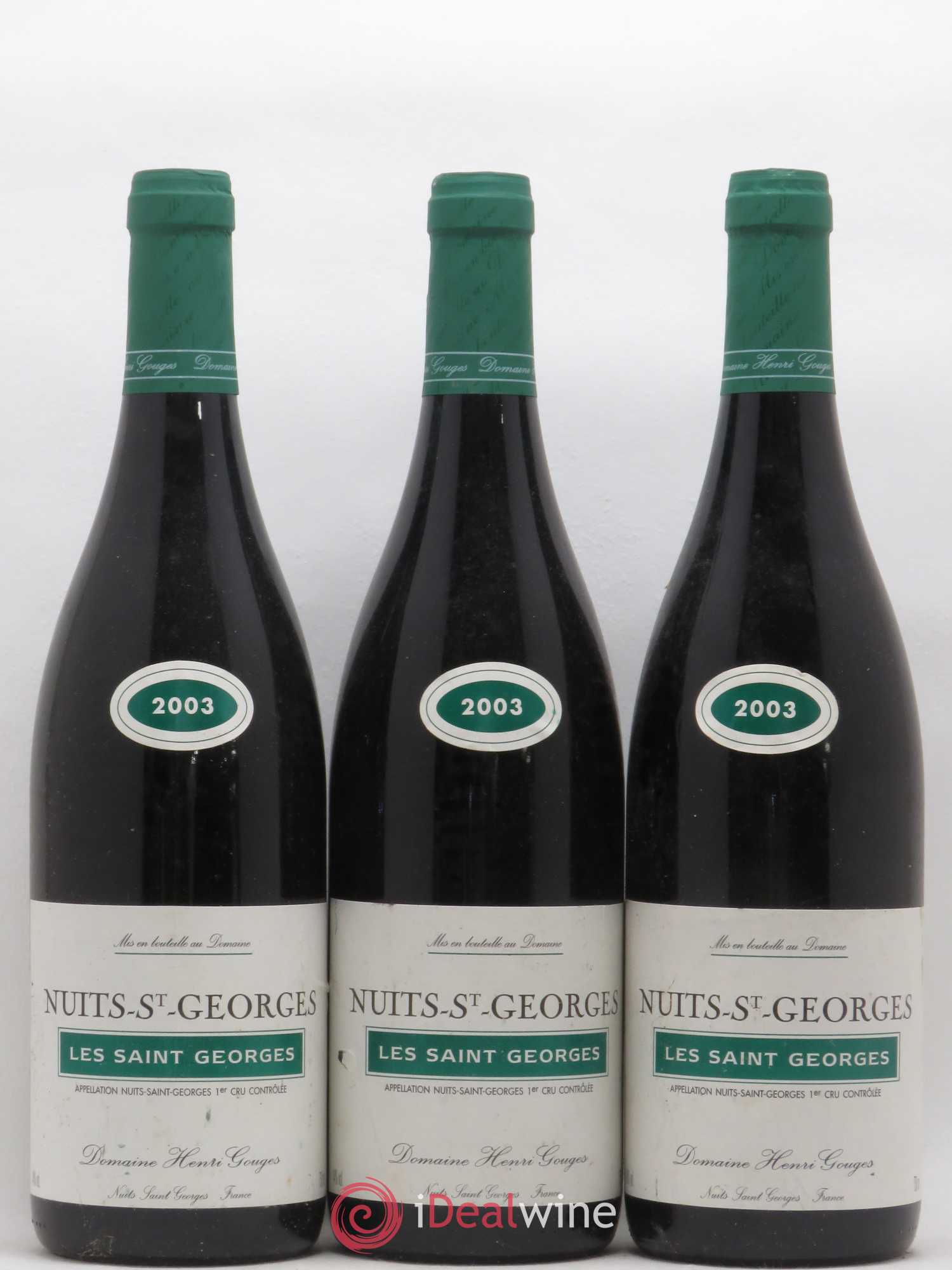 Nuits-Saint-Georges 1er Cru Les Saints Georges Henri Gouges 2003 - Posten von 3 Flaschen - 0