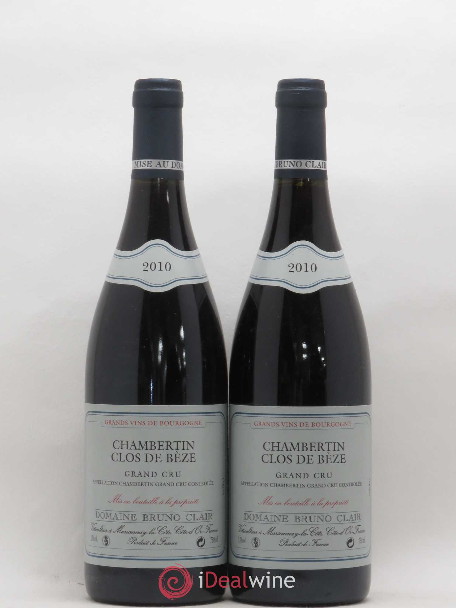 Chambertin Clos de Bèze Grand Cru Bruno Clair (Domaine) 2010 - Lot de 2 bouteilles - 0