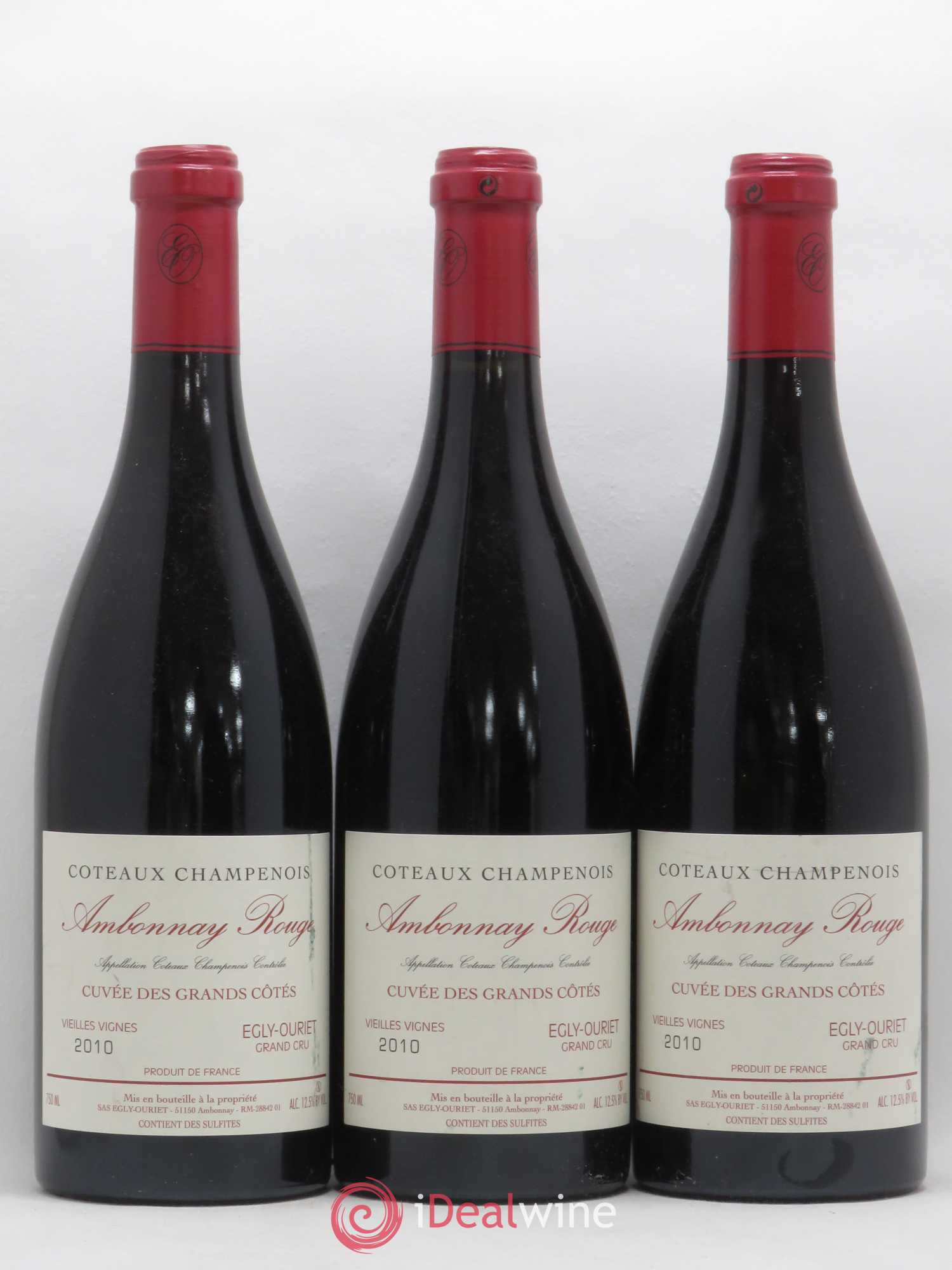 Ambonnay Cuvée des Grands Côtés VV Grand Cru Egly-Ouriet 2010 - Lot de 3 bouteilles - 0
