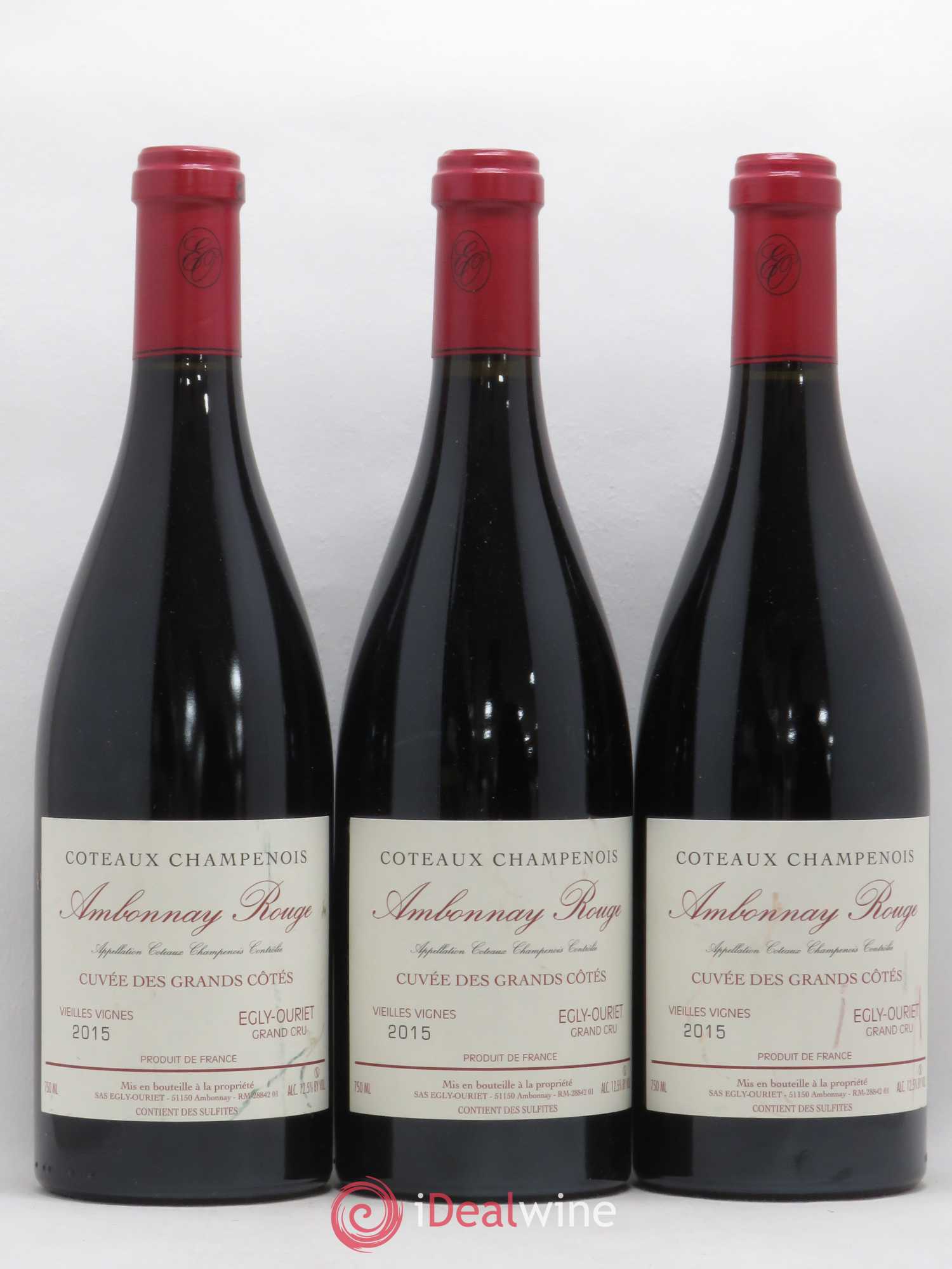 Ambonnay Cuvée des Grands Côtés VV Grand Cru Egly-Ouriet 2015 - Lot de 3 bouteilles - 0