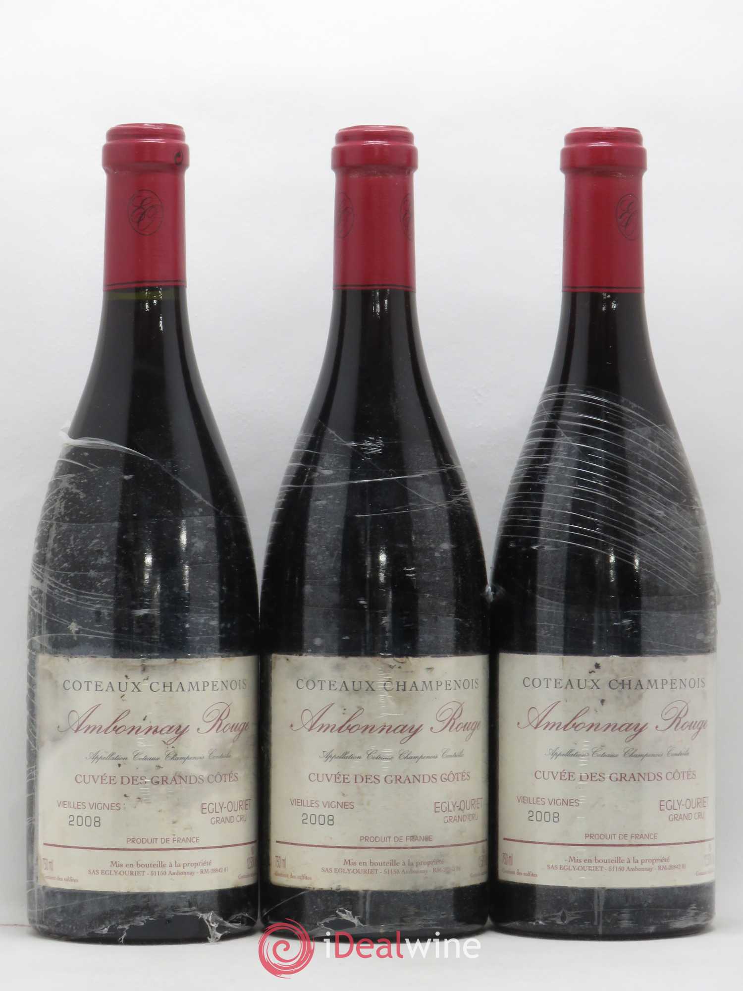 Ambonnay Cuvée des Grands Côtés VV Grand Cru Egly-Ouriet 2008 - Lot de 3 bouteilles - 0
