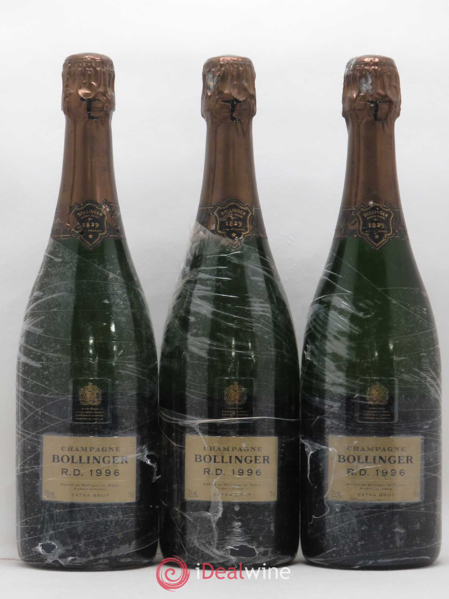 R.D. Extra-Brut Bollinger 1996 - Lot de 3 bouteilles - 0