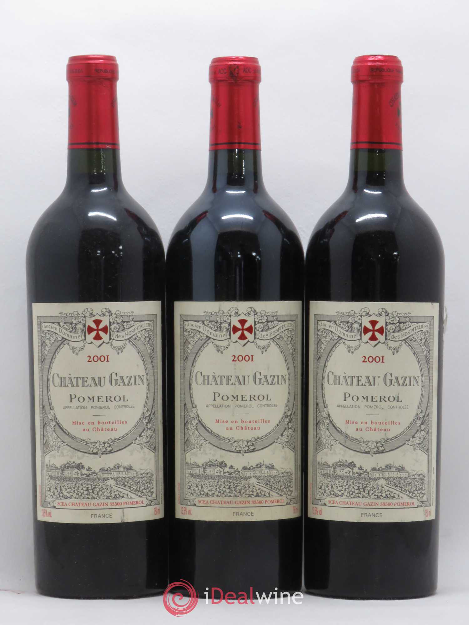 Château Gazin 2001 - Lot de 3 bouteilles - 0