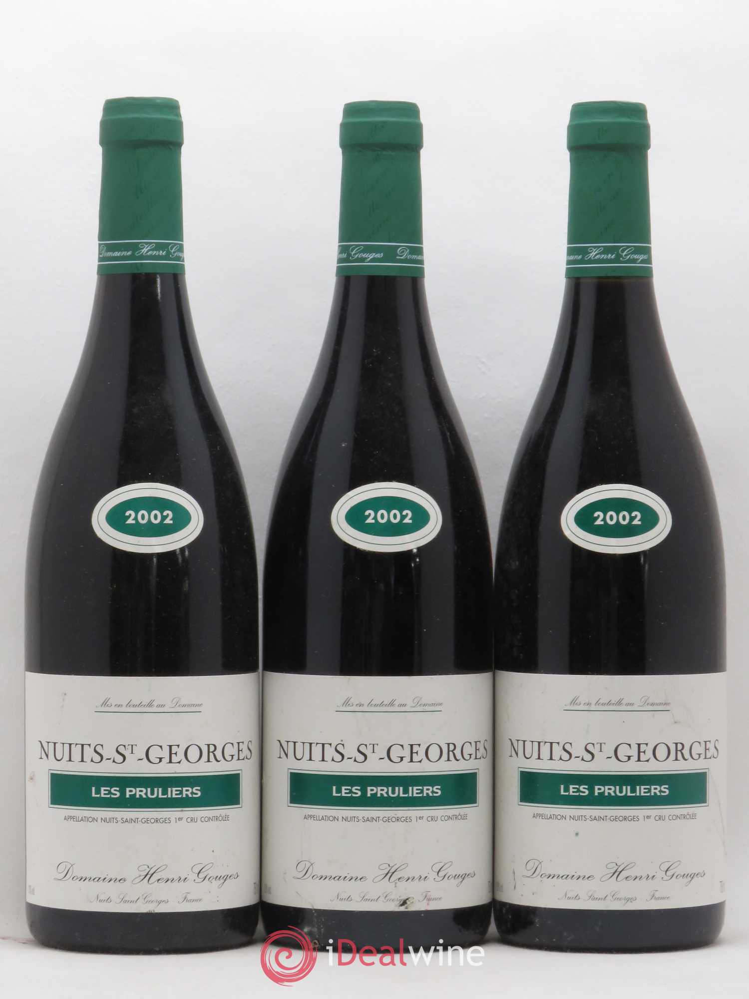 Nuits-Saint-Georges 1er Cru Les Pruliers Henri Gouges 2002 - Lot de 3 bouteilles - 0