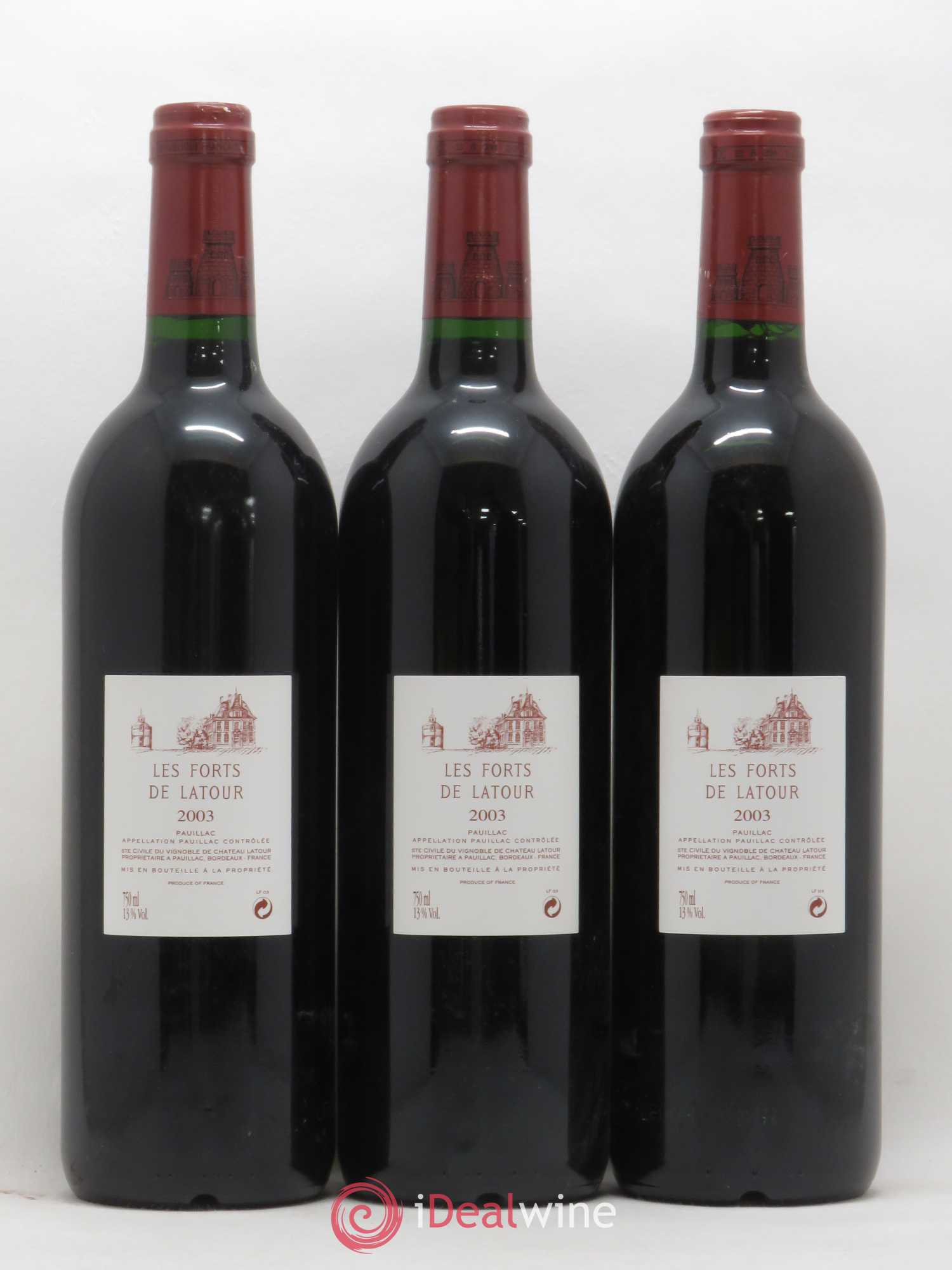 Les Forts de Latour Second Vin 2003 - Lot de 3 bouteilles - 1