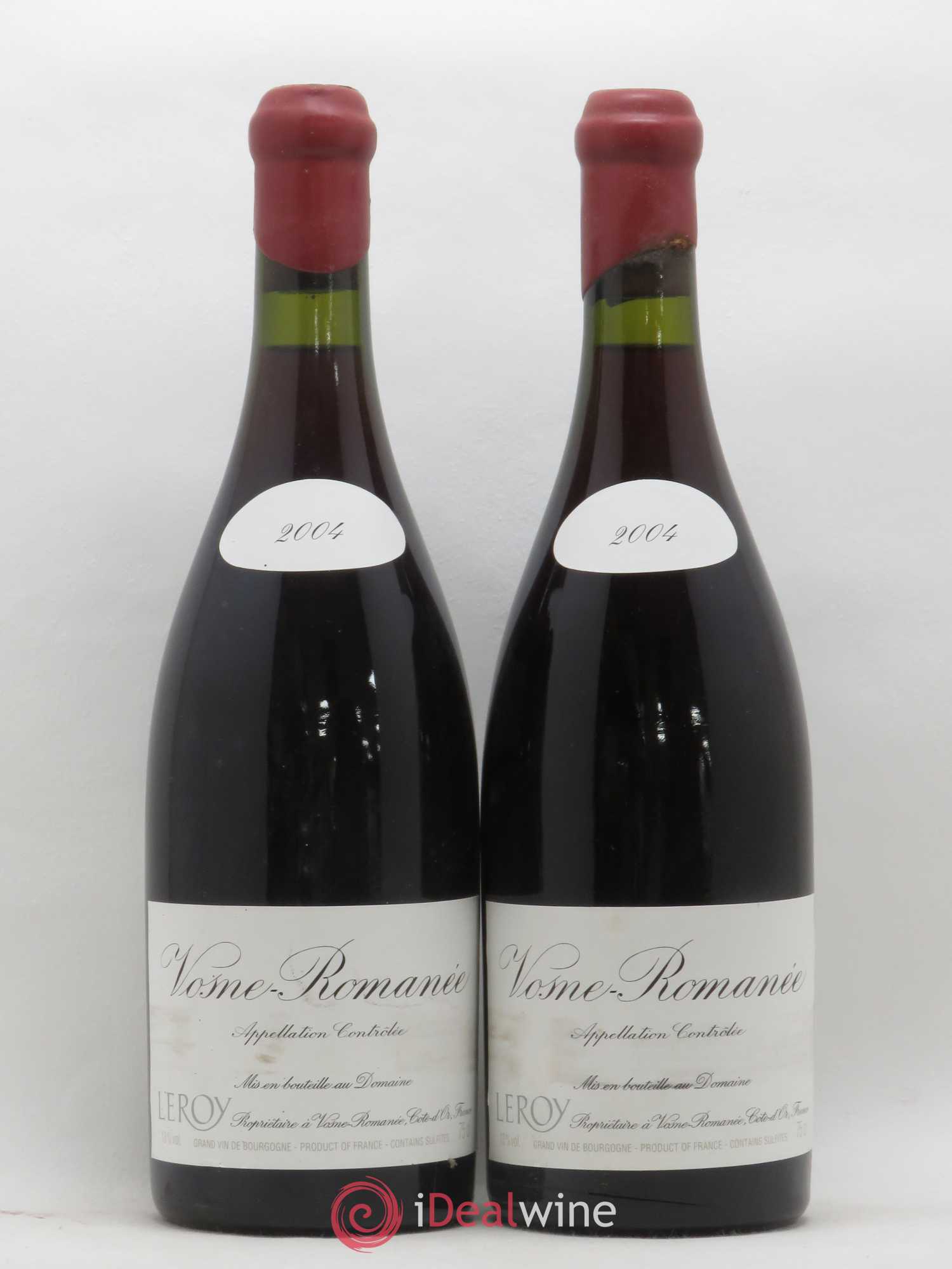 Vosne-Romanée Leroy (Domaine) 2004 - Lot de 2 bouteilles - 0