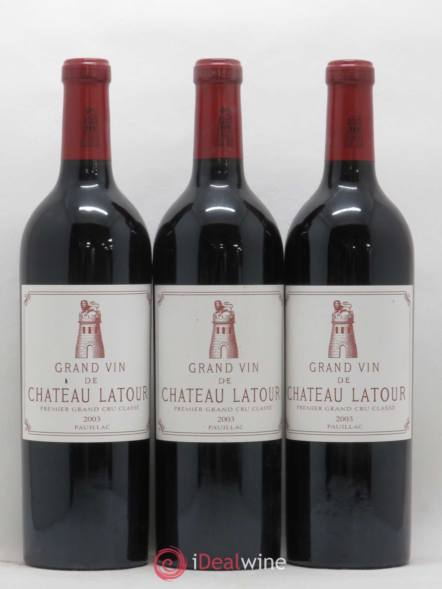 Château Latour 1er Grand Cru Classé 2003 - Lot de 3 bouteilles - 0