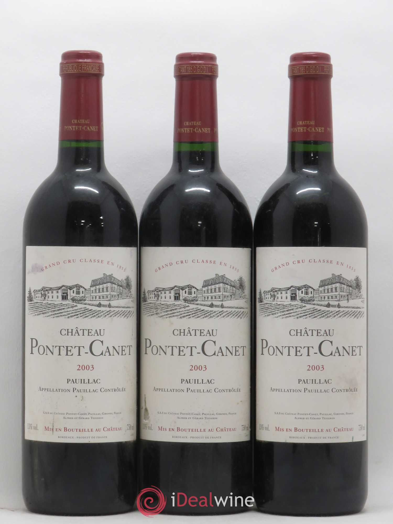 Château Pontet Canet 5ème Grand Cru Classé 2003 - Lot de 6 bouteilles - 2