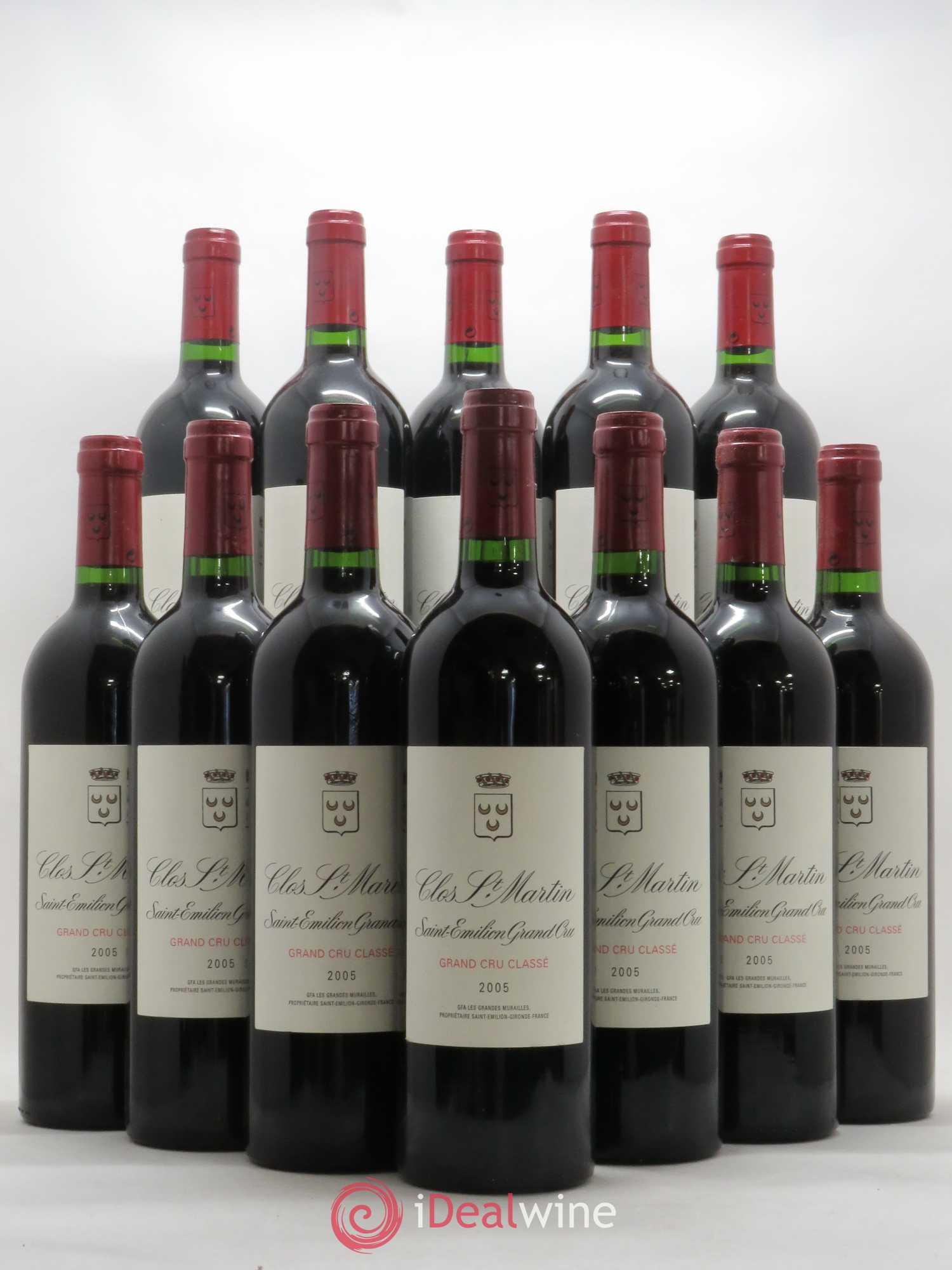 Clos Saint Martin Grand Cru Classé 2005 - Lot de 12 bouteilles - 0