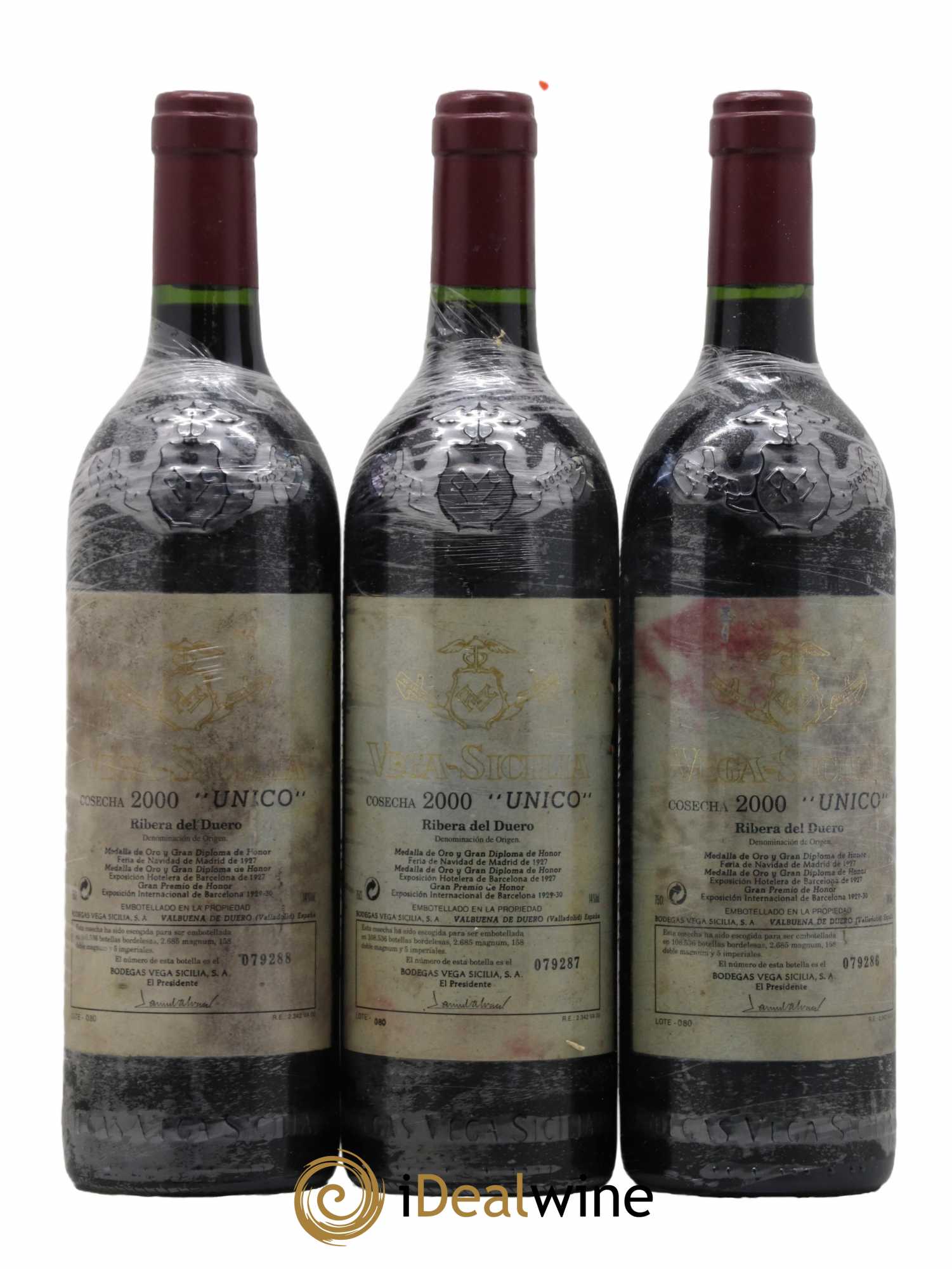 Ribera Del Duero Vega Sicilia Unico Reserva Especial Famille Alvarez 2000 - Lot de 3 bouteilles - 0