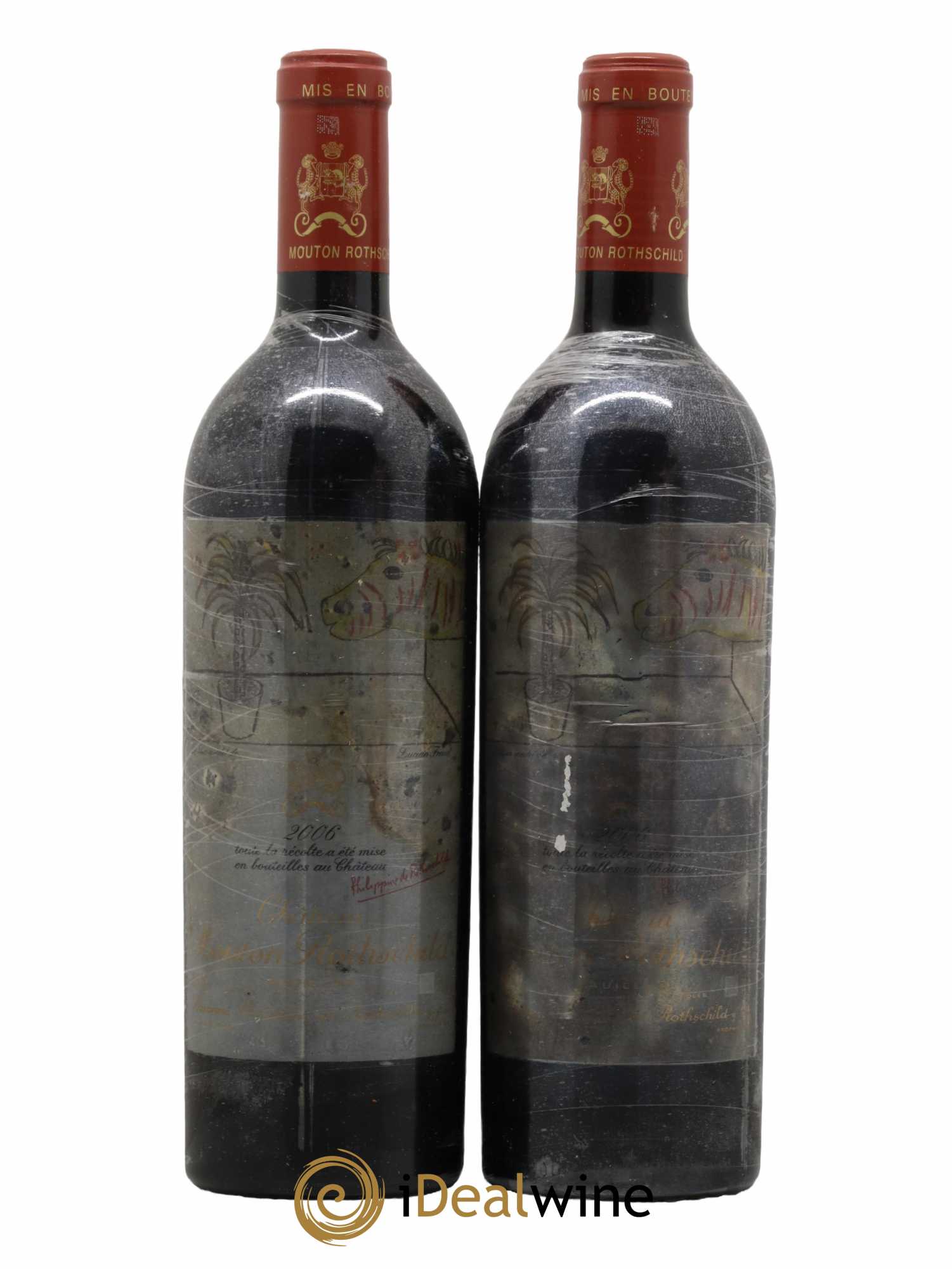 Château Mouton Rothschild 1er Grand Cru Classé 2006 - Lot de 2 bouteilles - 0