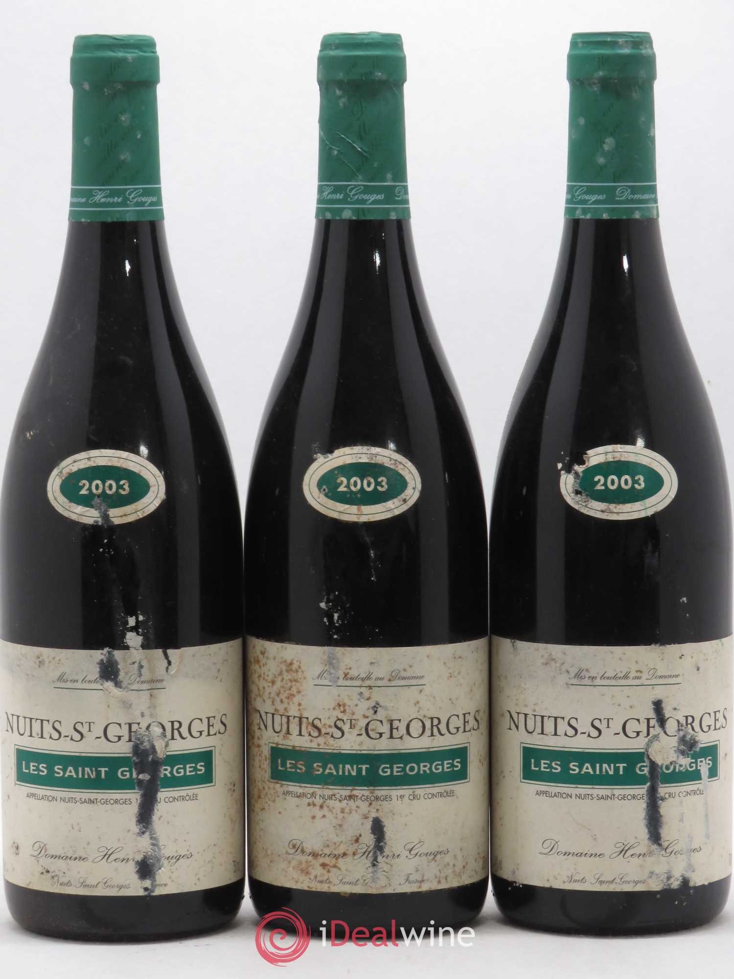 Nuits-Saint-Georges 1er Cru Les Saints Georges Henri Gouges 2003 - Lot de 3 bouteilles - 0