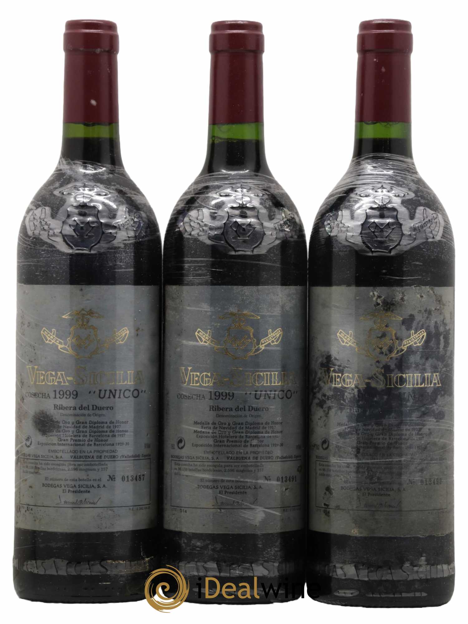 Ribera Del Duero Vega Sicilia Unico Reserva Especial Famille Alvarez 1999 - Lot de 3 bouteilles - 0