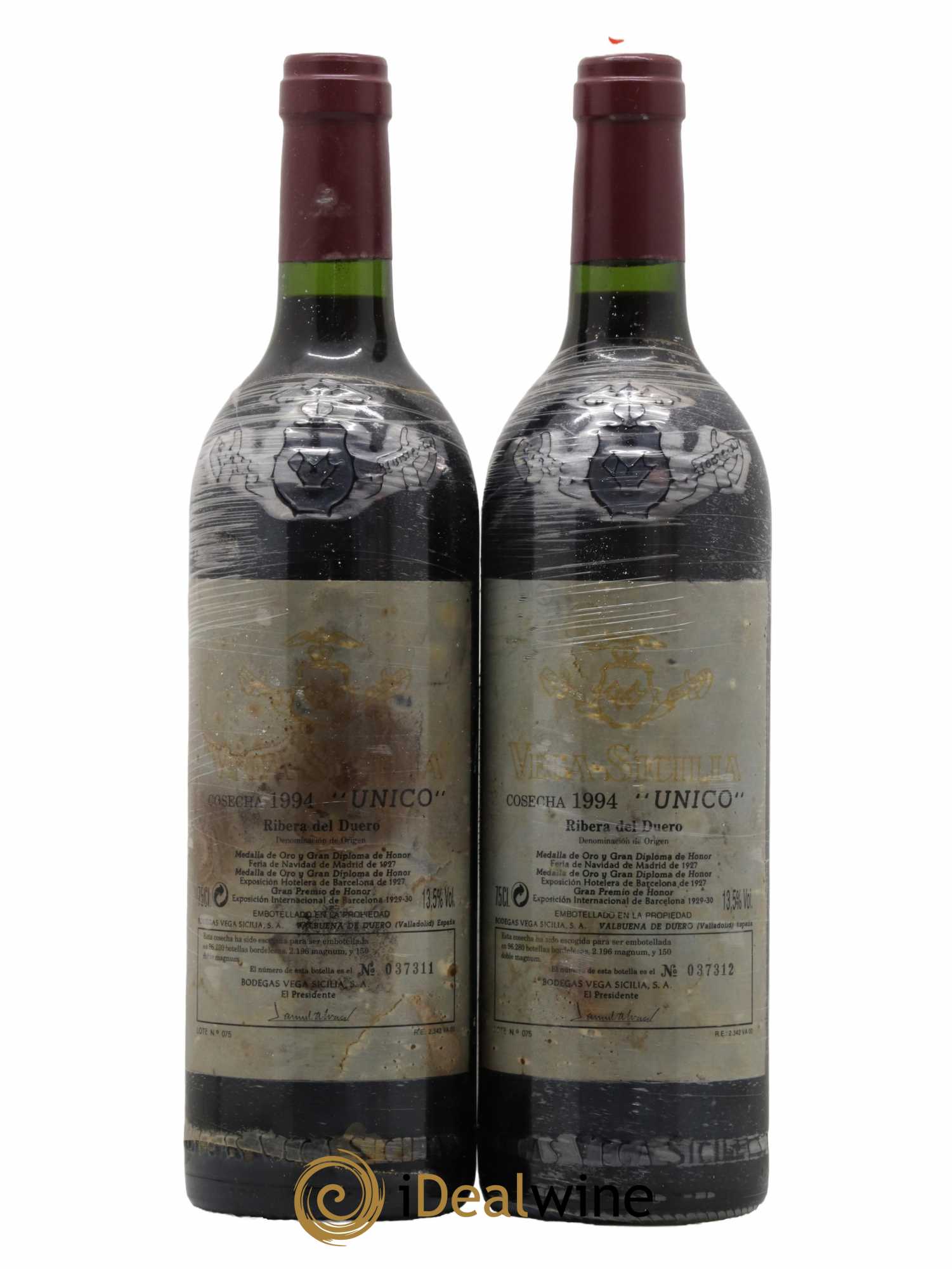 Ribera Del Duero Vega Sicilia Unico Reserva Especial Famille Alvarez 1994 - Lot de 2 bouteilles - 0