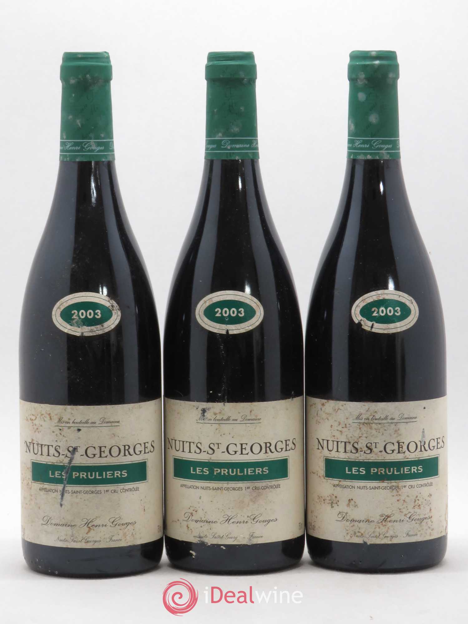 Nuits-Saint-Georges 1er Cru Les Pruliers Henri Gouges 2003 - Lot de 3 bouteilles - 0