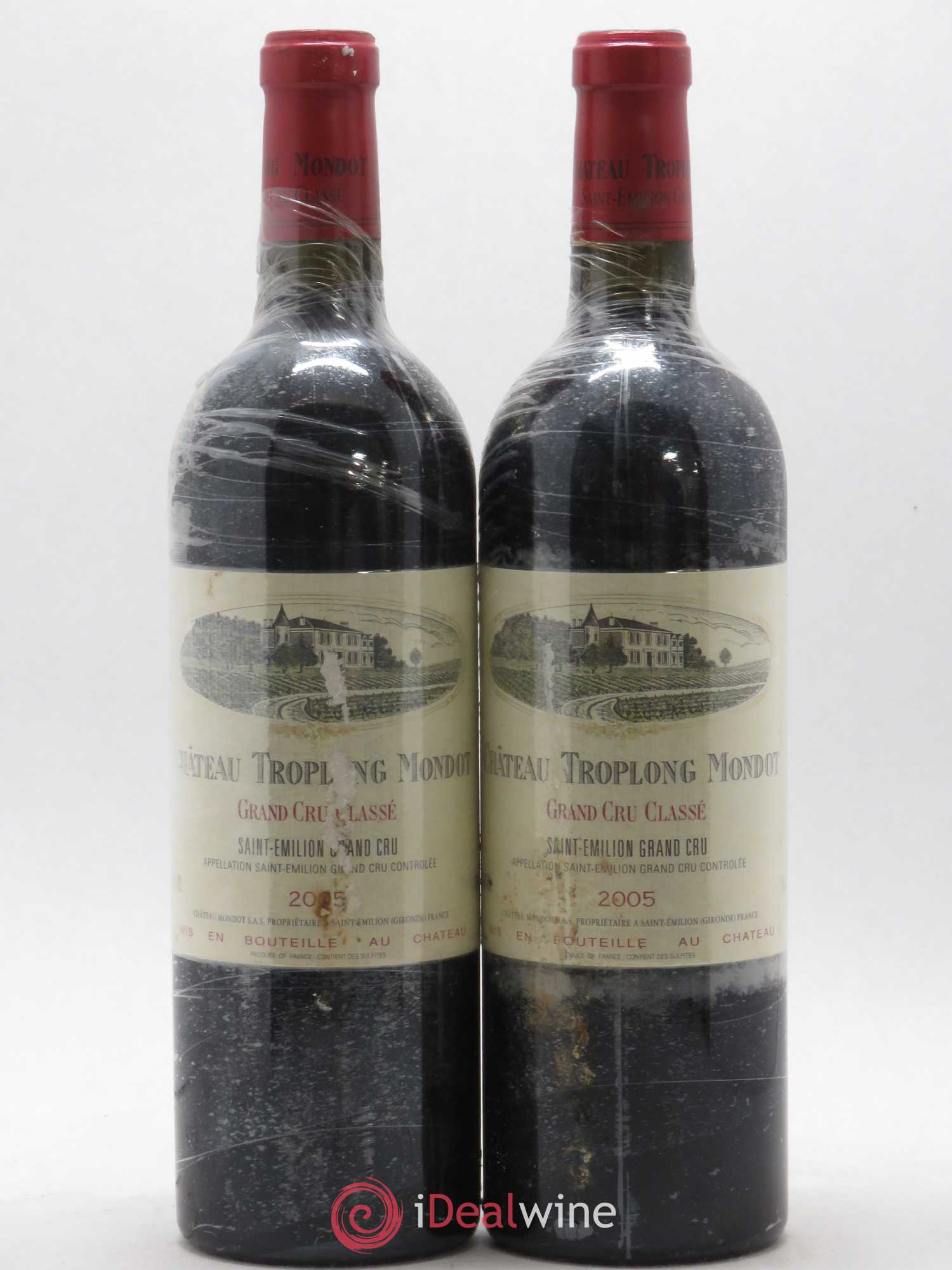Château Troplong Mondot 1er Grand Cru Classé B 2005 - Lot de 2 bouteilles - 0