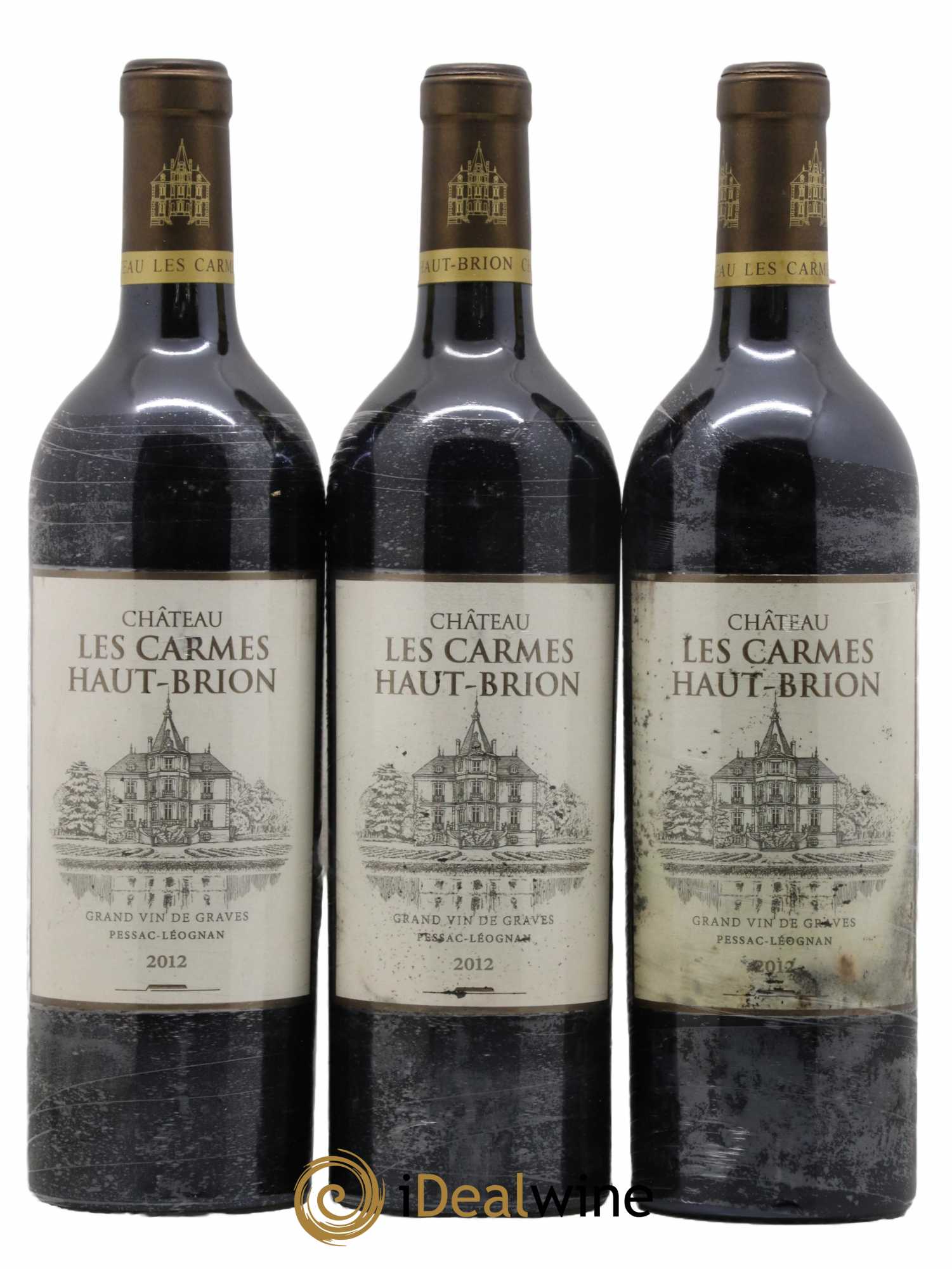 Château Les Carmes Haut-Brion 2012 - Lot de 3 bouteilles - 0