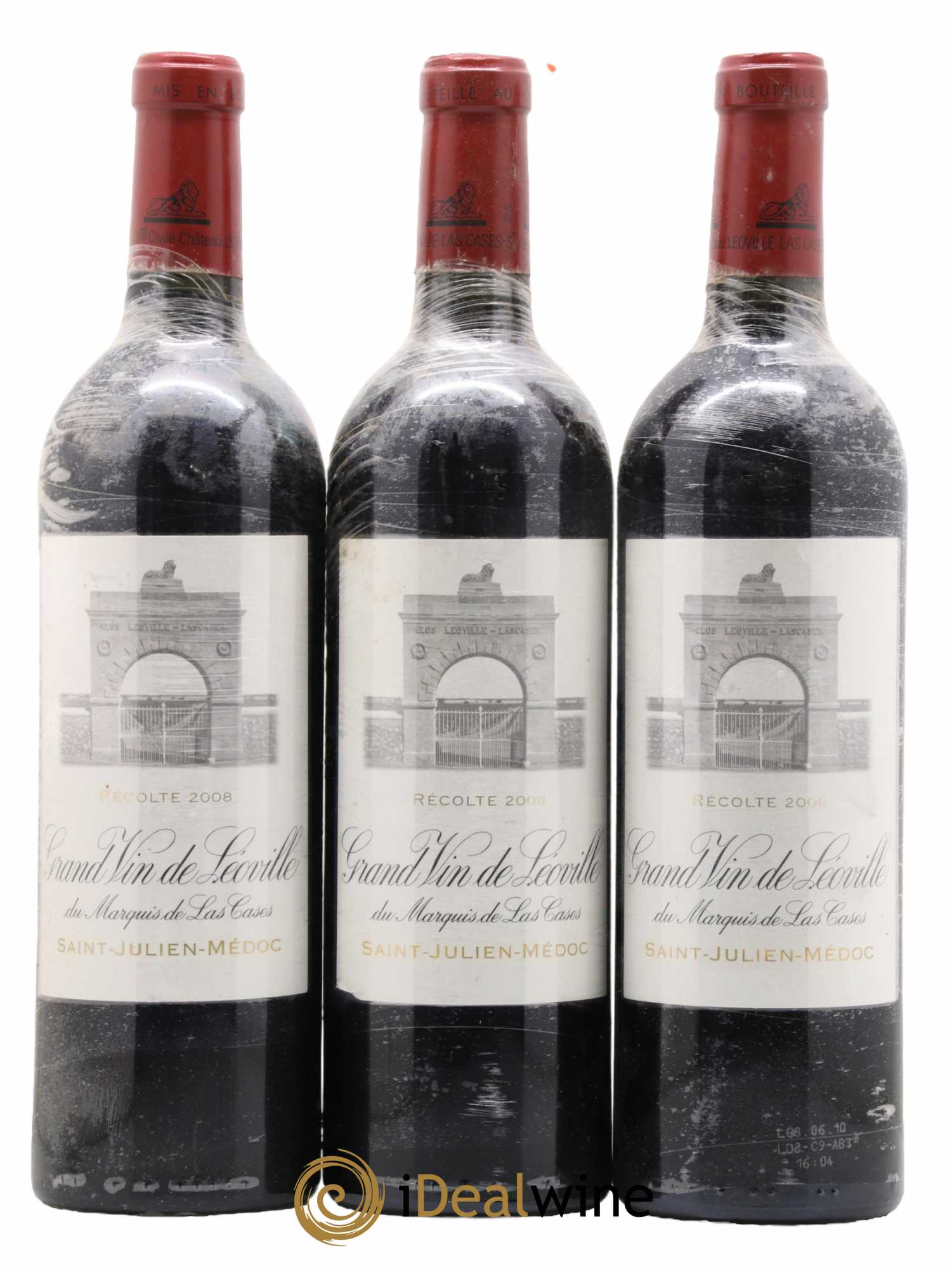 Château Léoville Las Cases 2ème Grand Cru Classé 2008 - Lot de 3 bouteilles - 0