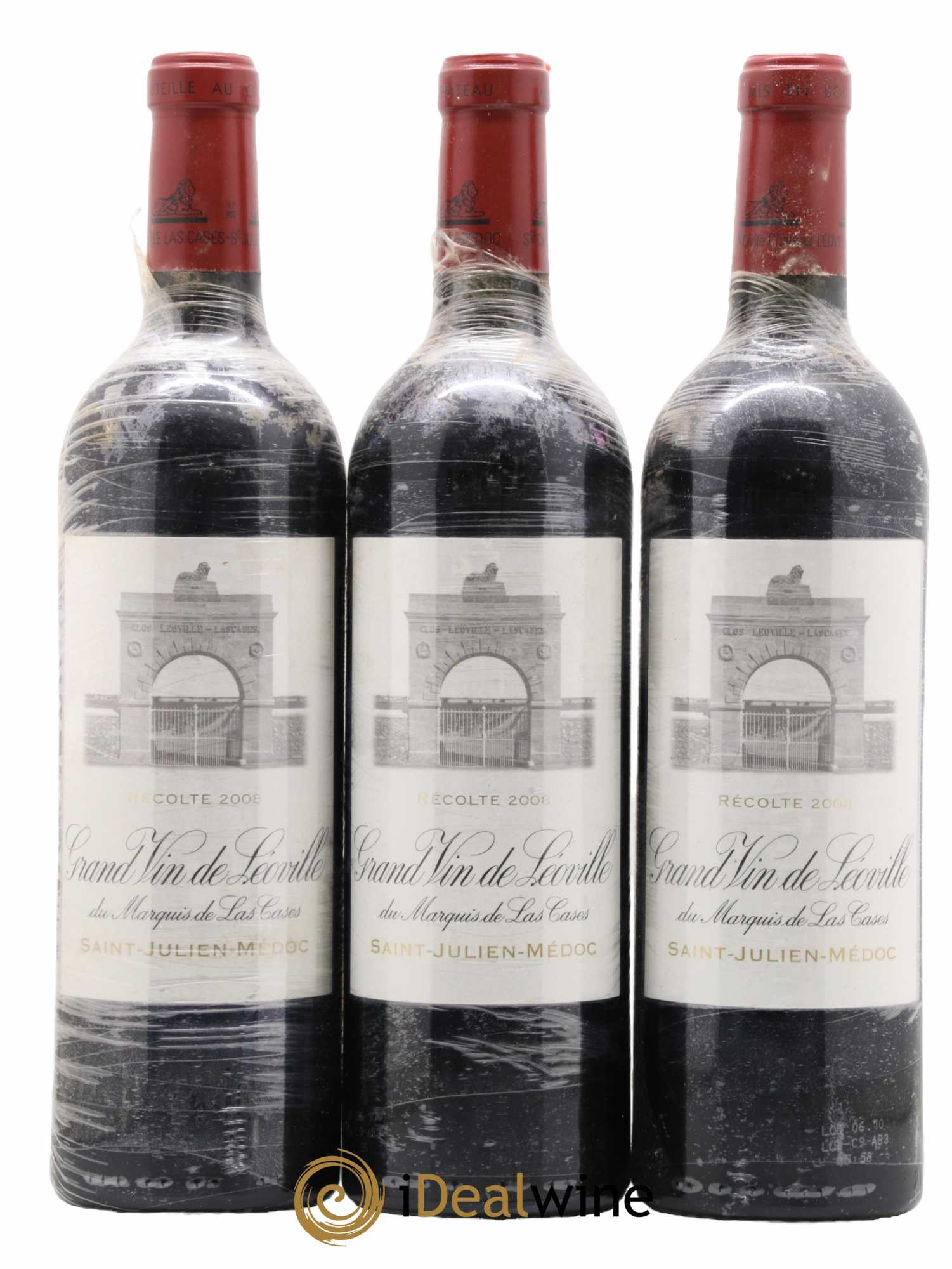 Château Léoville Las Cases 2ème Grand Cru Classé 2008 - Lot de 3 bouteilles - 0