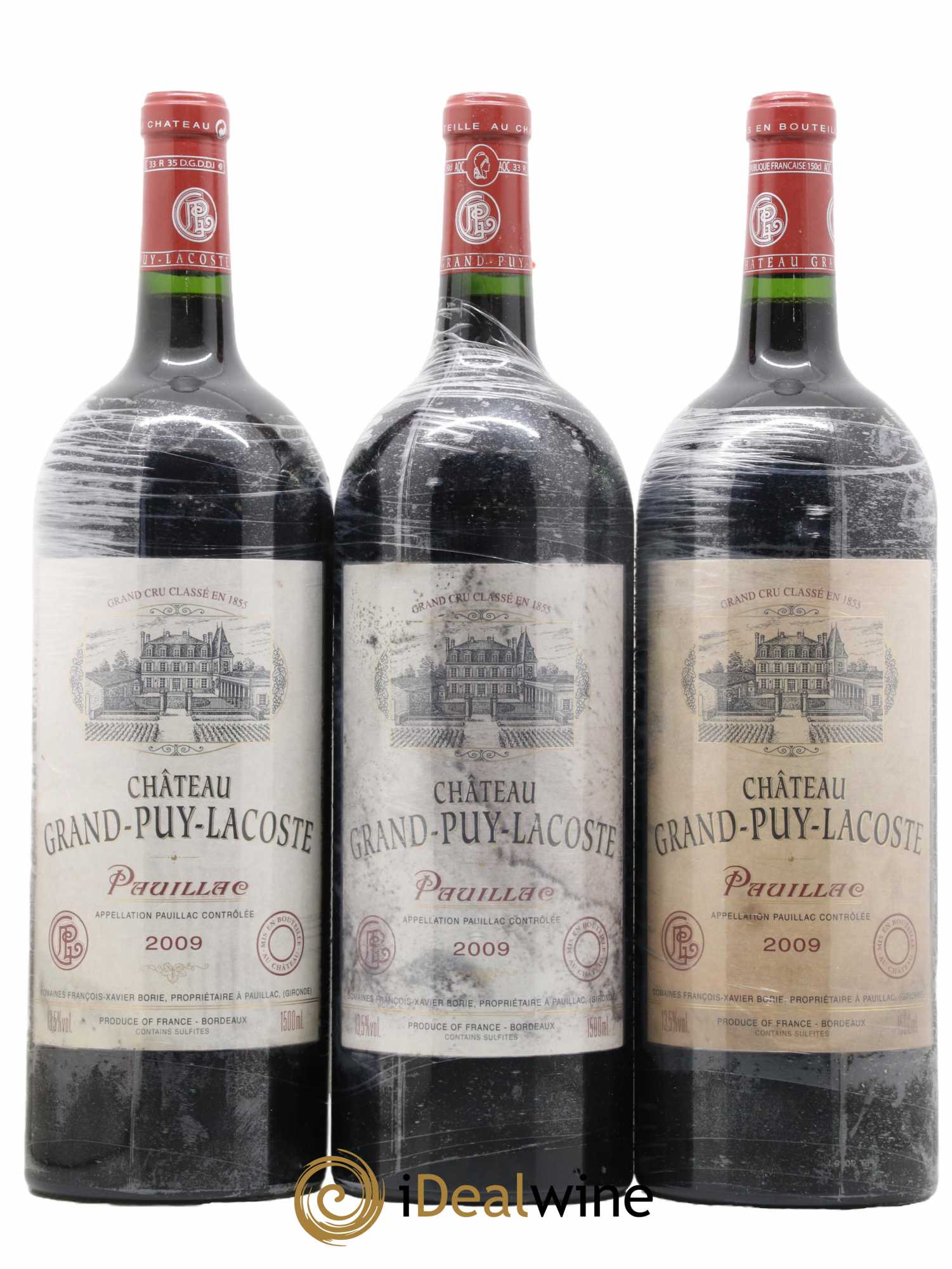 Château Grand Puy Lacoste 5ème Grand Cru Classé 2009 - Lot de 3 magnums - 0