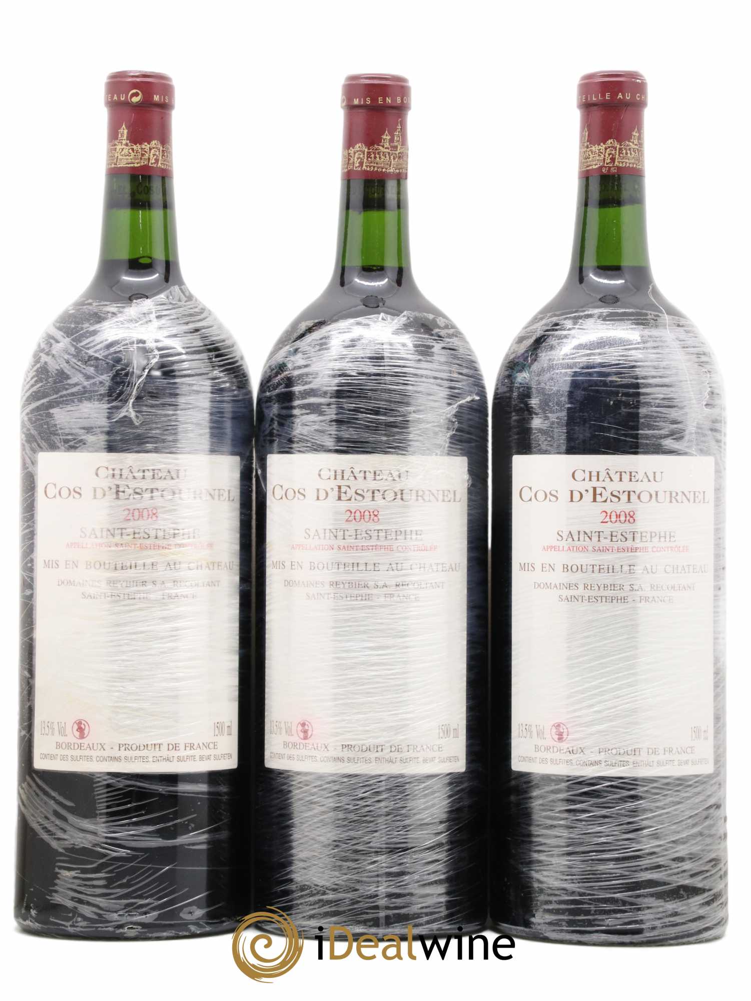 Cos d'Estournel 2ème Grand Cru Classé 2008 - Lot de 3 magnums - 1