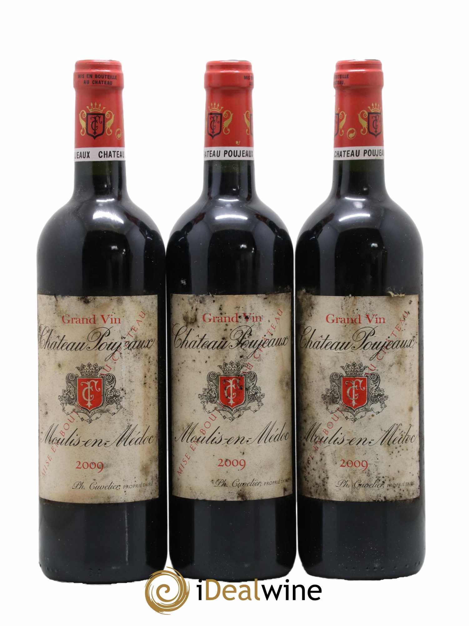 Château Poujeaux 2009 - Lot de 3 bouteilles - 0