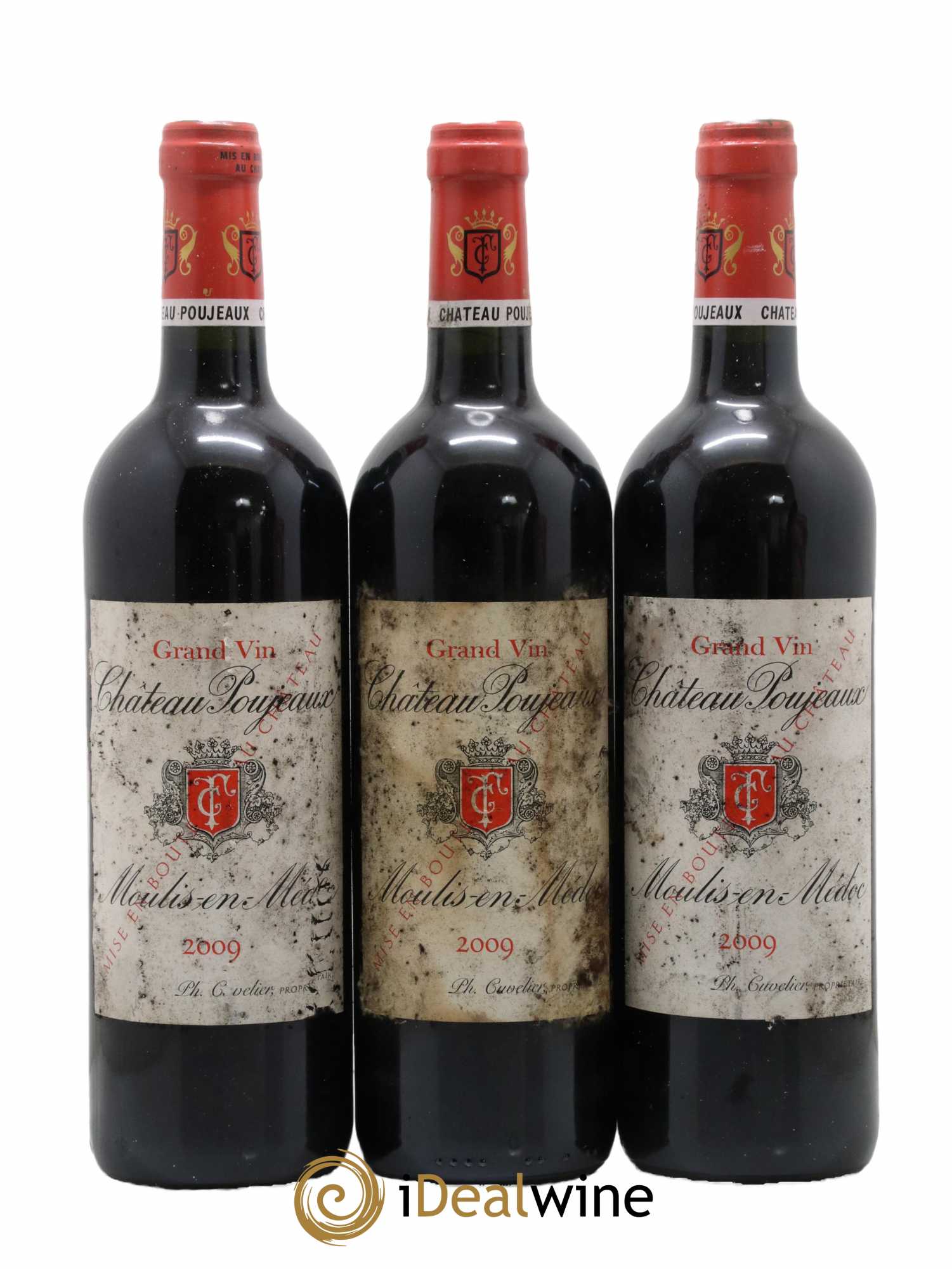Château Poujeaux 2009 - Lot de 3 bouteilles - 0