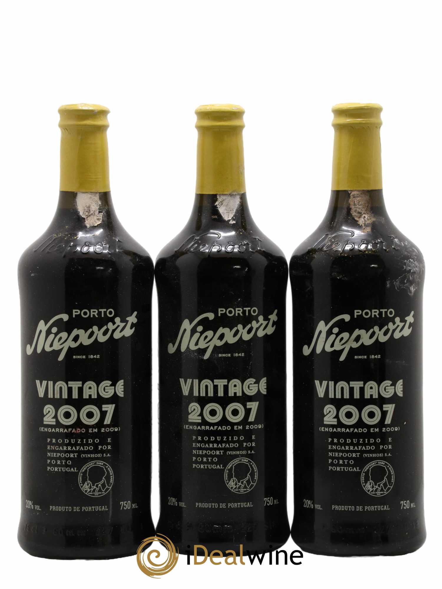 Porto Vintage Niepoort 2007 - Lot de 3 bouteilles - 0