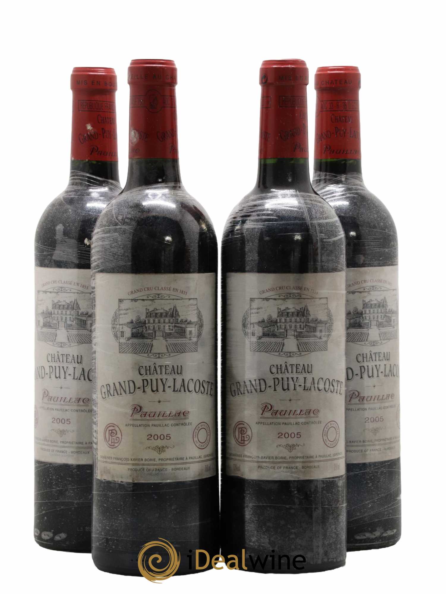 Château Grand Puy Lacoste 5ème Grand Cru Classé 2005 - Lot de 4 bouteilles - 0