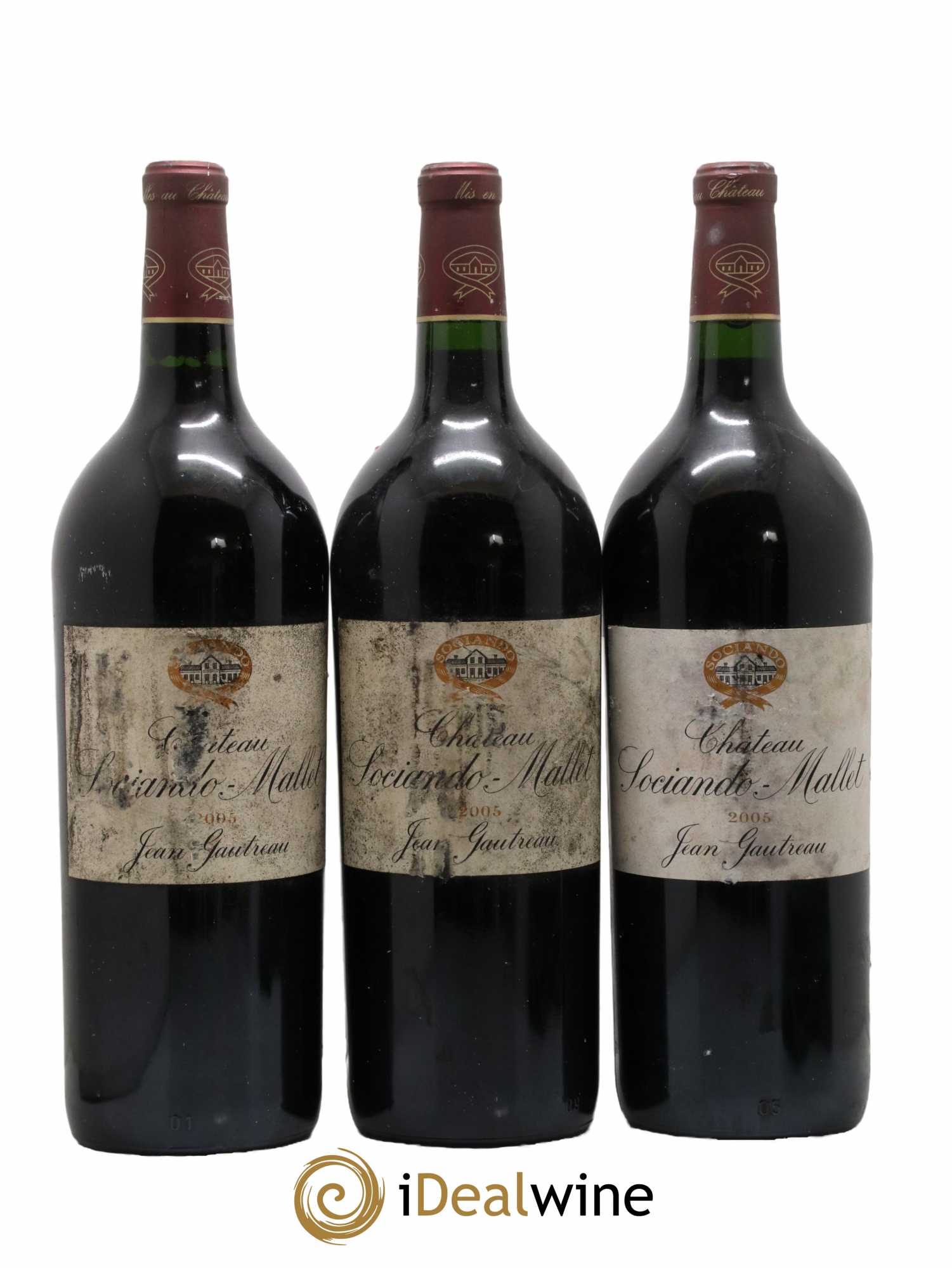 Château Sociando Mallet 2005 - Lot de 3 magnums - 0