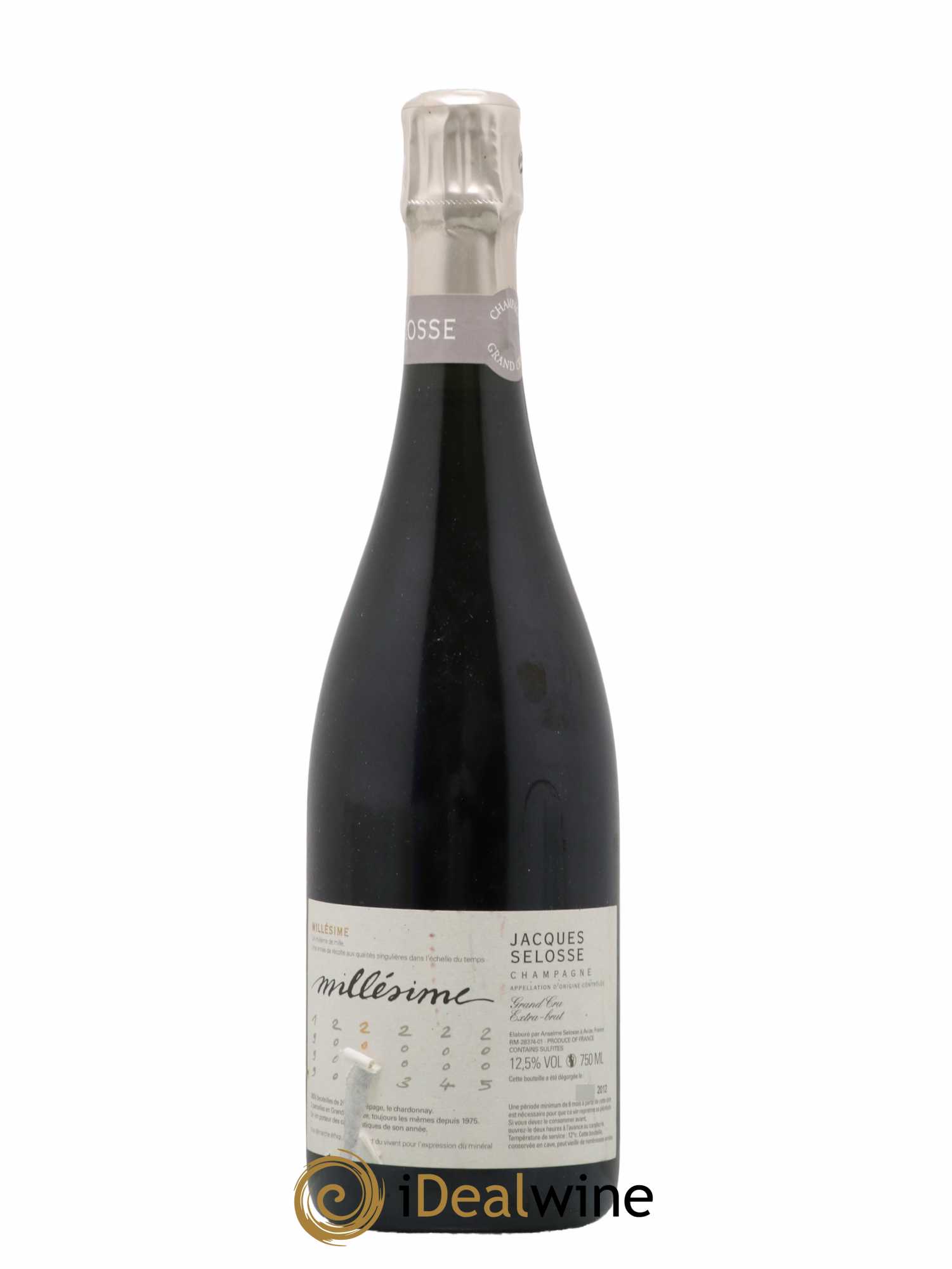 Blanc de Blancs Grand Cru Extra-Brut Jacques Selosse 2002 - Lot de 1 bouteille - 0
