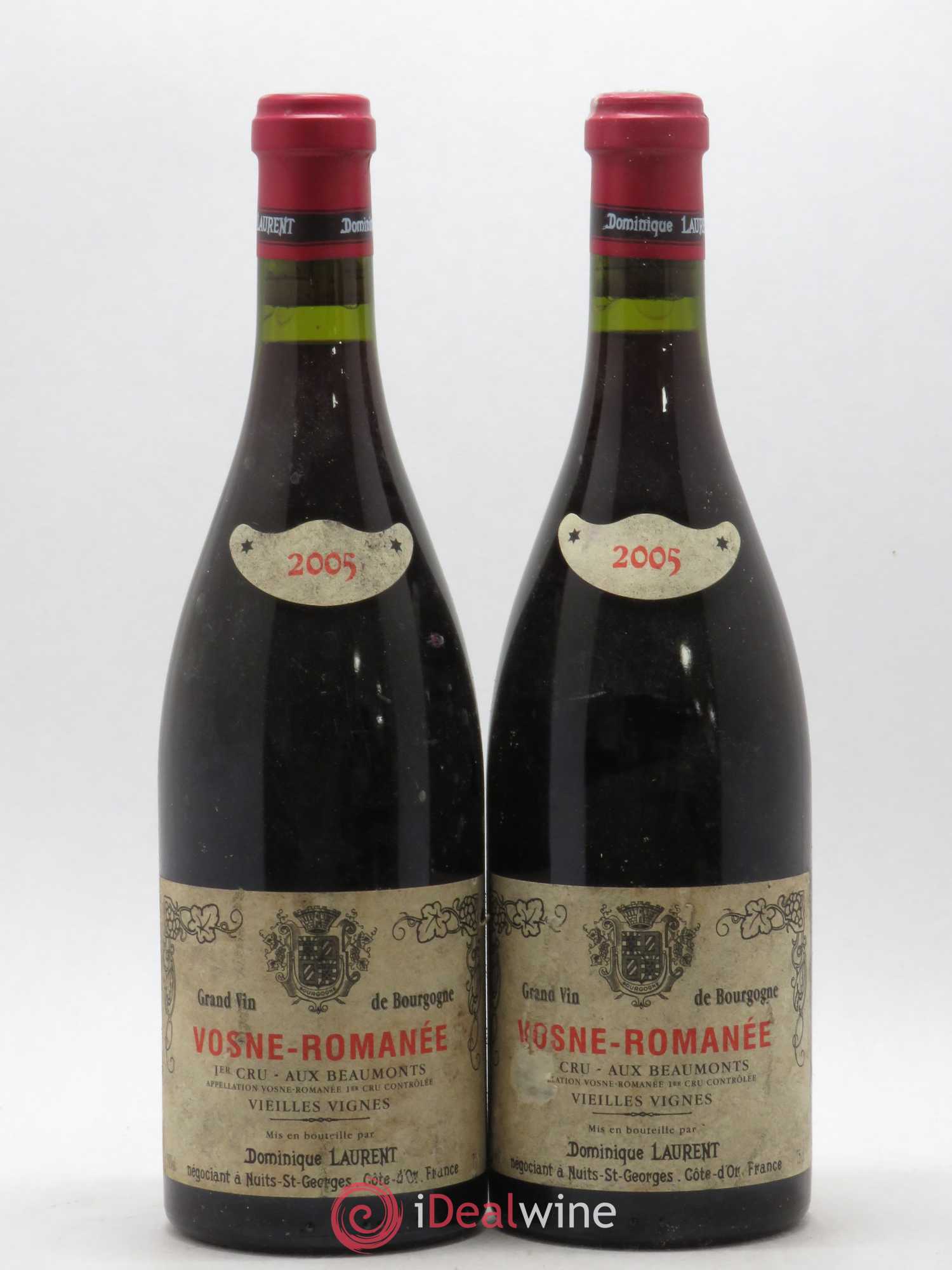 Vosne-Romanée 1er Cru Aux Beaumonts Vieilles Vignes Dominique Laurent 2005 - Lot de 2 bouteilles - 0