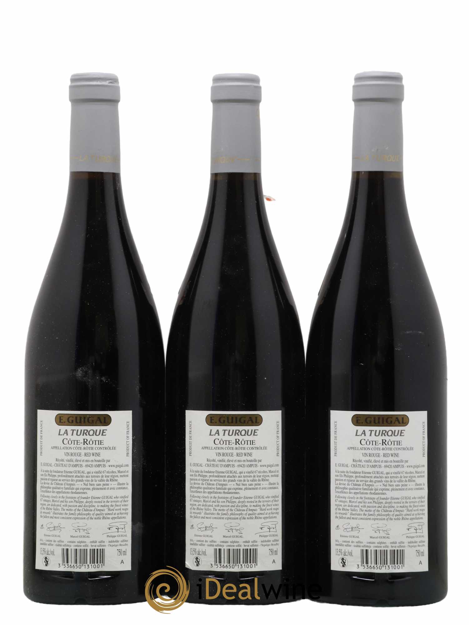 Côte-Rôtie La Turque Guigal 2012 - Lot de 3 bouteilles - 1