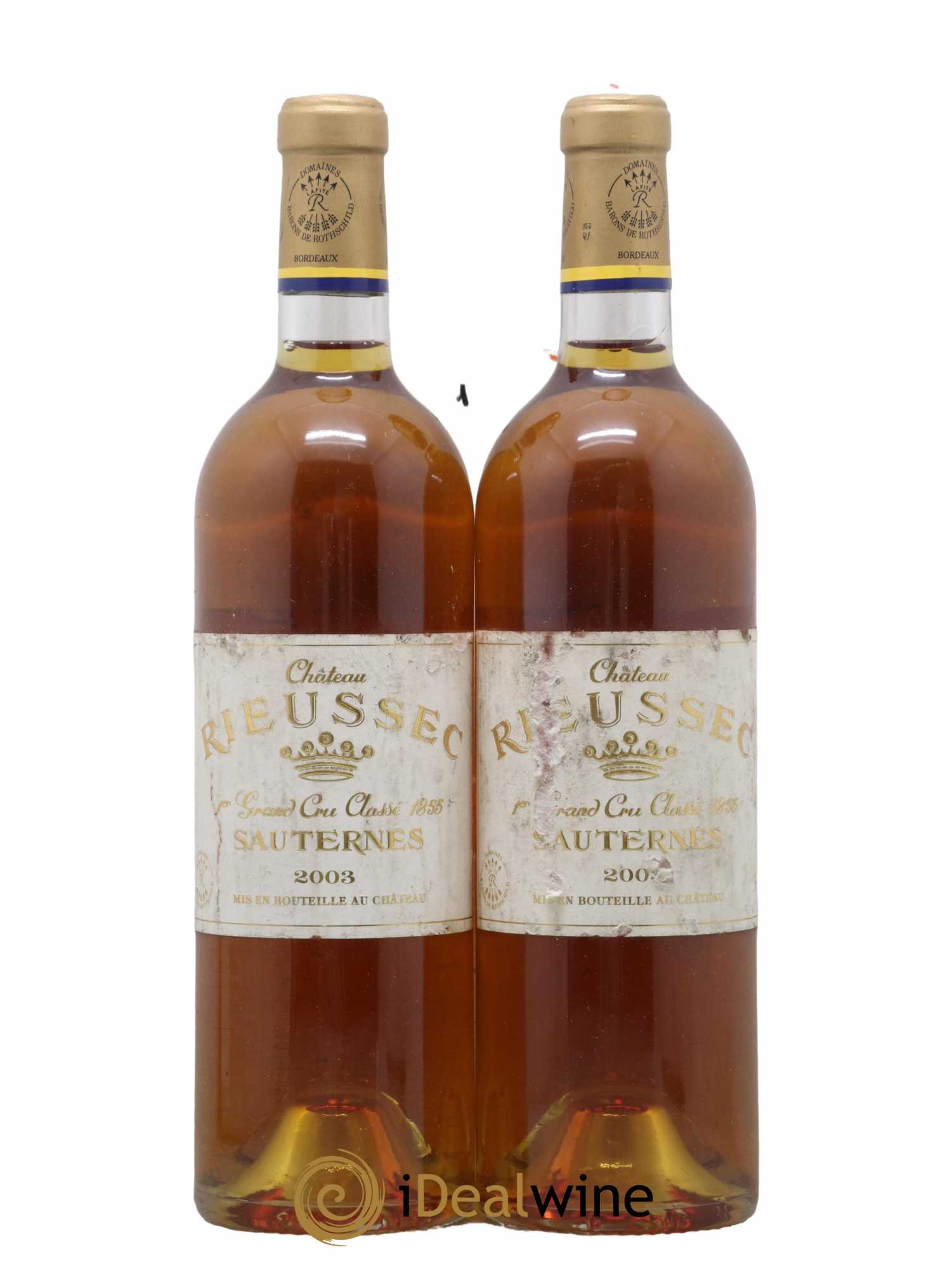 Château Rieussec 1er Grand Cru Classé 2003 - Lotto di 2 bottiglie - 0