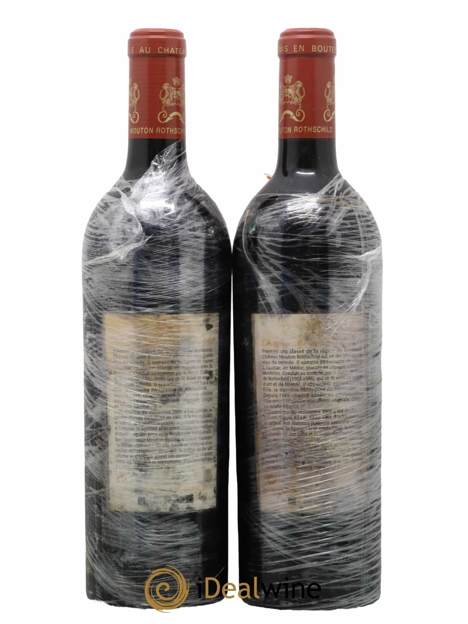 Château Mouton Rothschild 1er Grand Cru Classé 2008 - Lot de 2 bouteilles - 1
