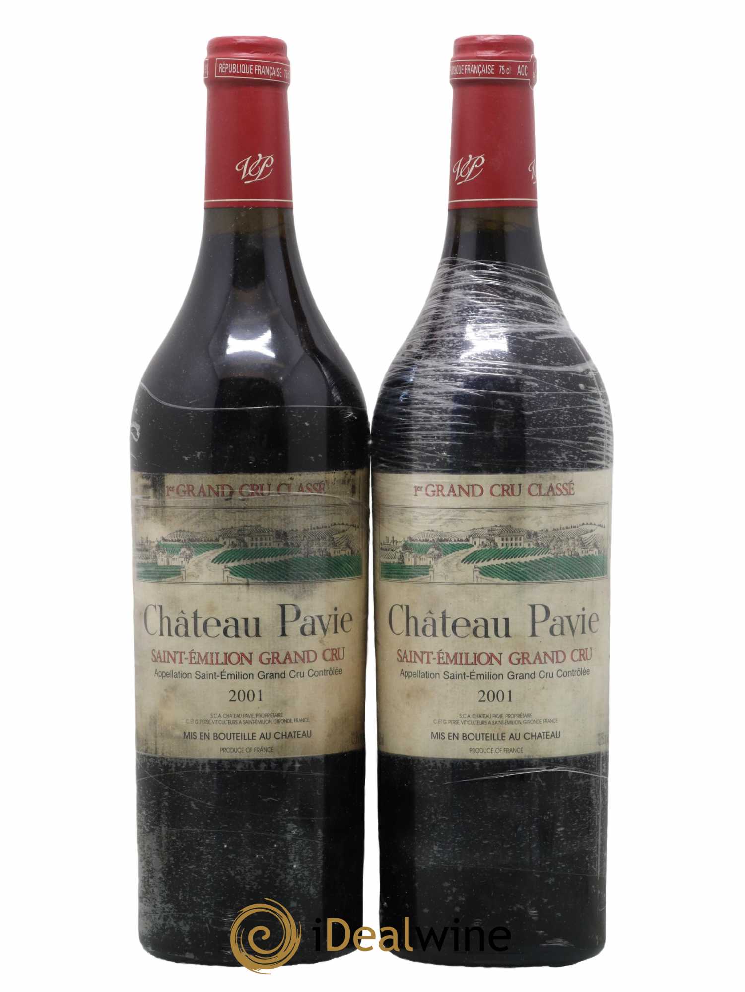 Château Pavie 1er Grand Cru Classé A 2001 - Lot de 2 bouteilles - 0