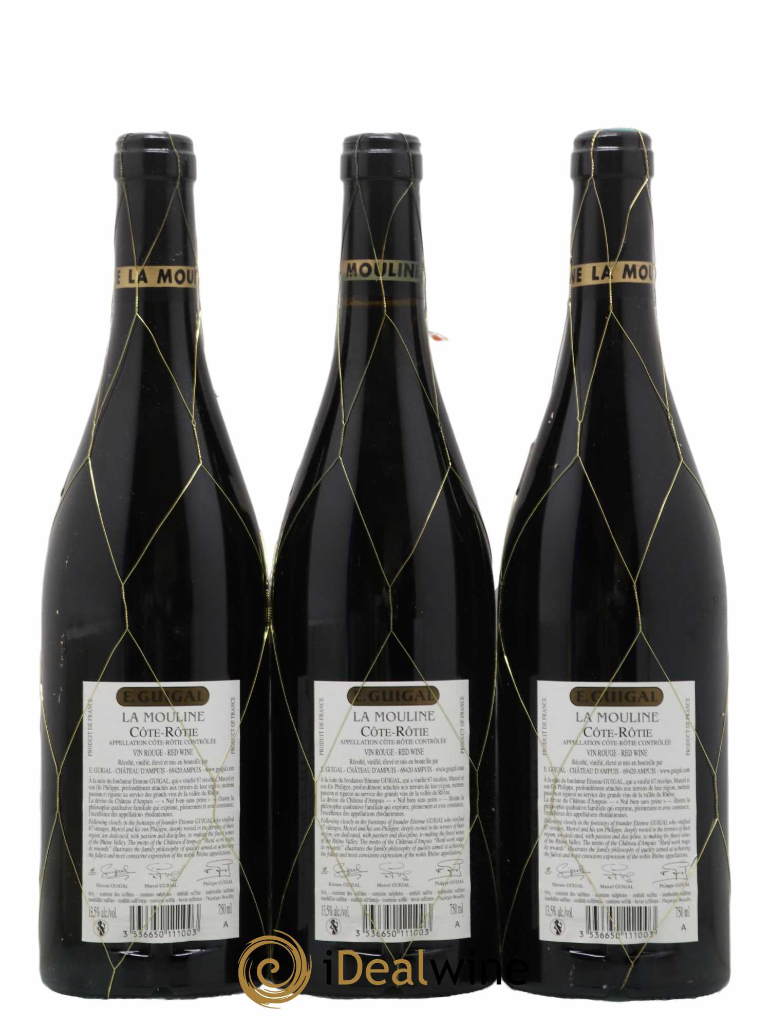 Côte-Rôtie La Mouline Guigal 2012 - Lot of 3 bottles - 1