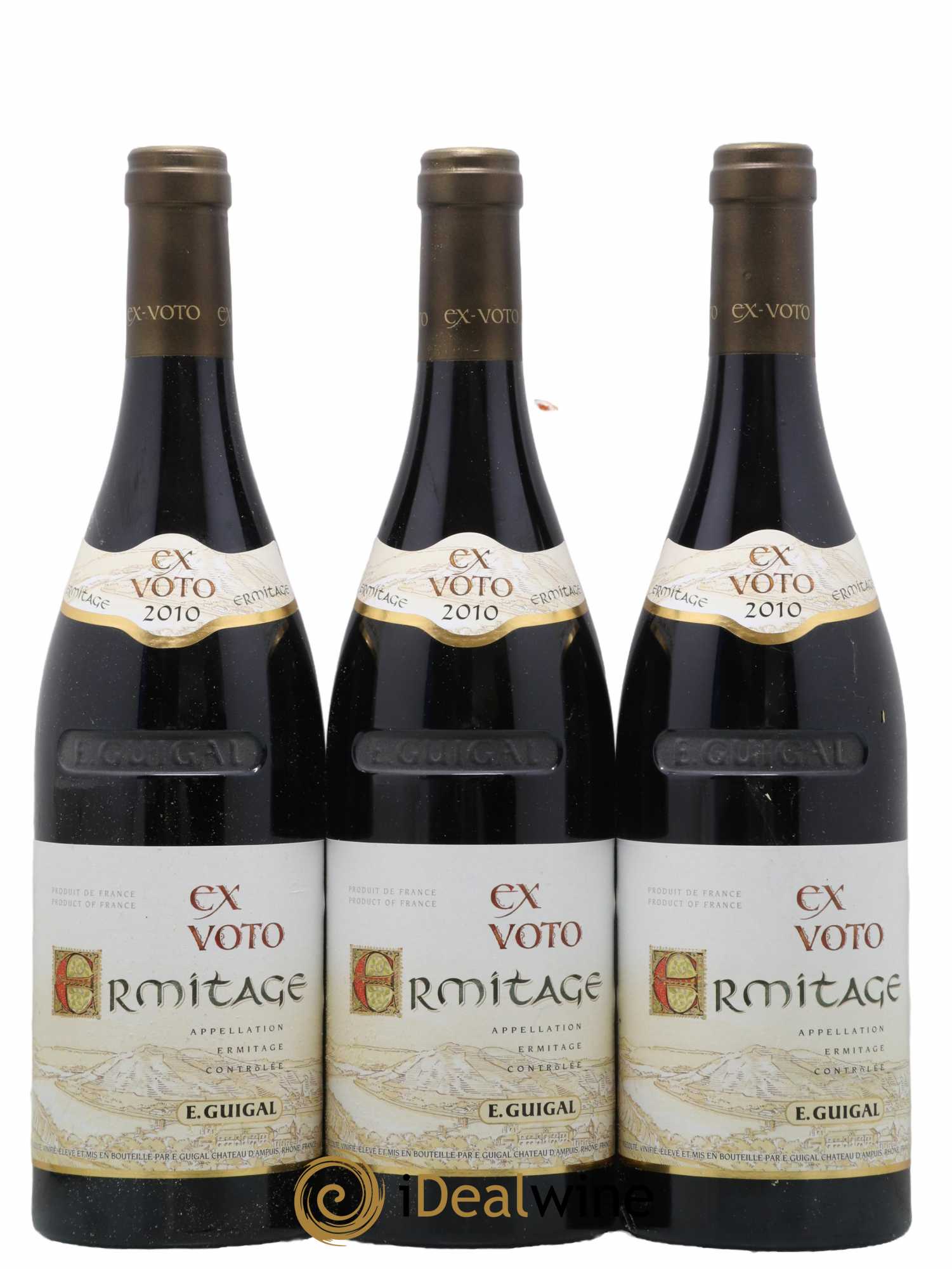 Ermitage Ex Voto Guigal 2010 - Lot de 3 bouteilles - 0