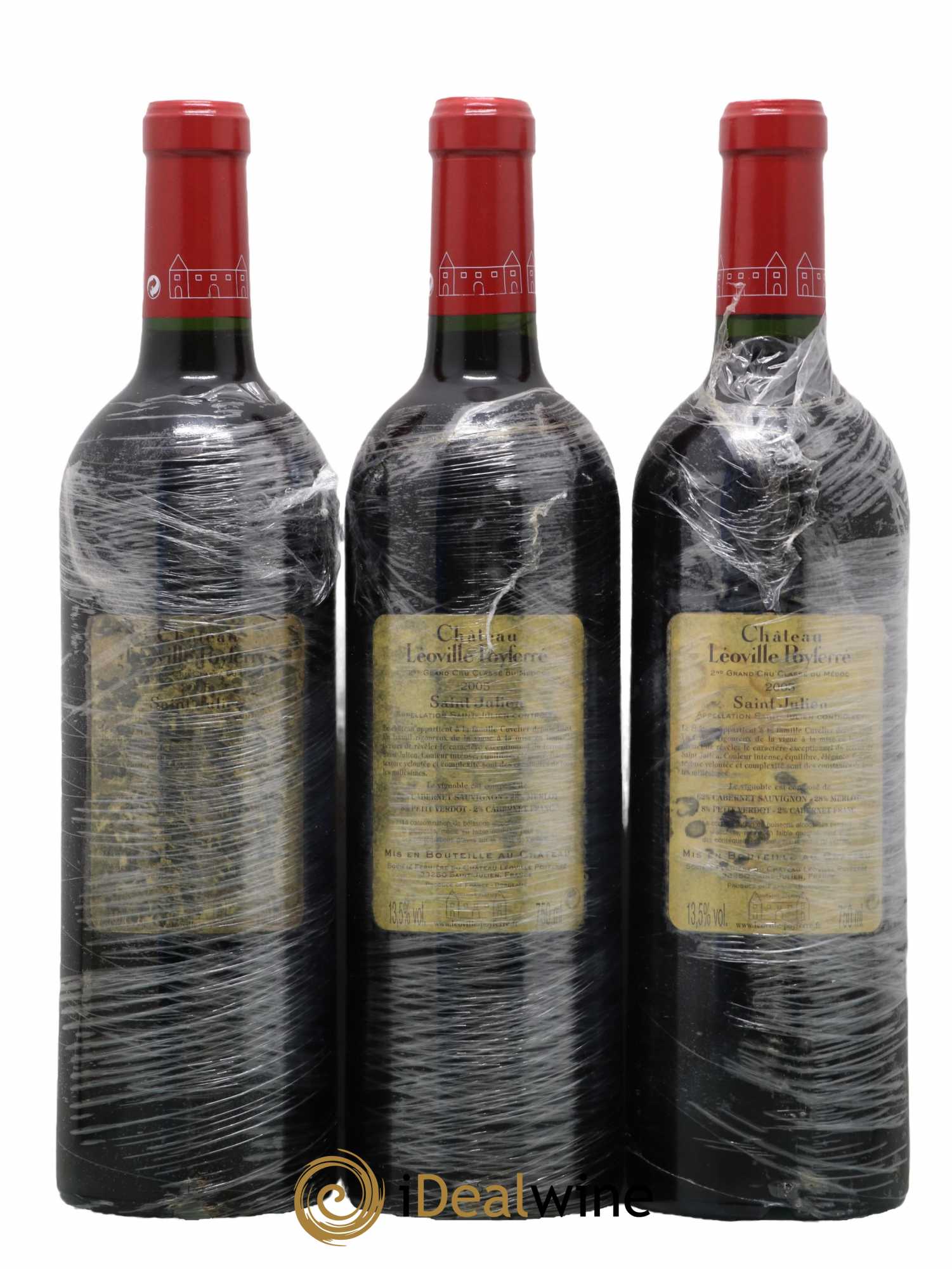 Château Léoville Poyferré 2ème Grand Cru Classé 2005 - Lot de 3 bouteilles - 1