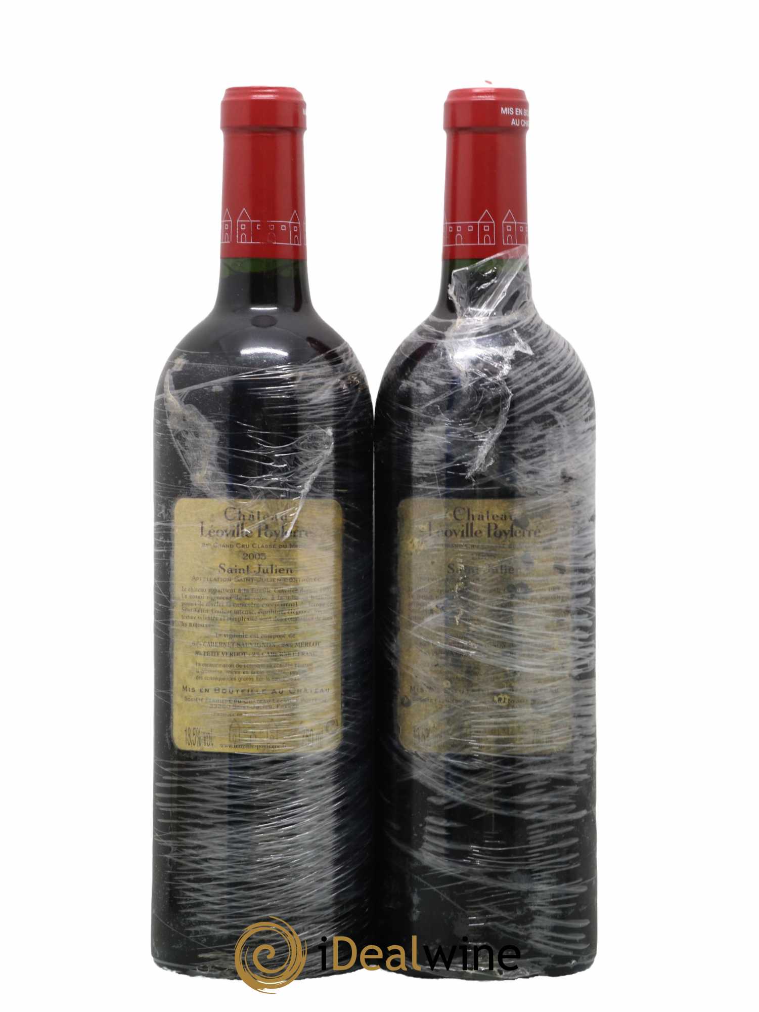 Château Léoville Poyferré 2ème Grand Cru Classé 2005 - Lot de 2 bouteilles - 1