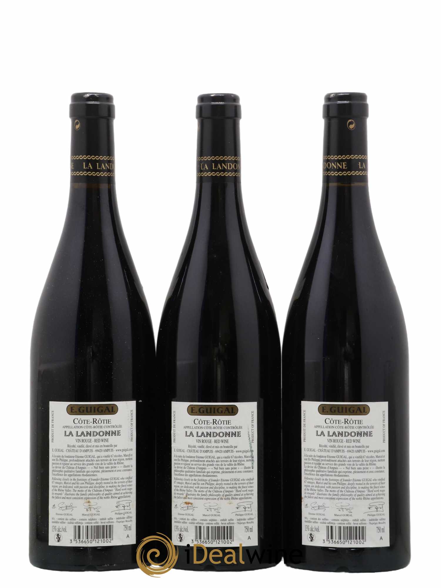 Côte-Rôtie La Landonne Guigal 2009 - Lot of 3 bottles - 1