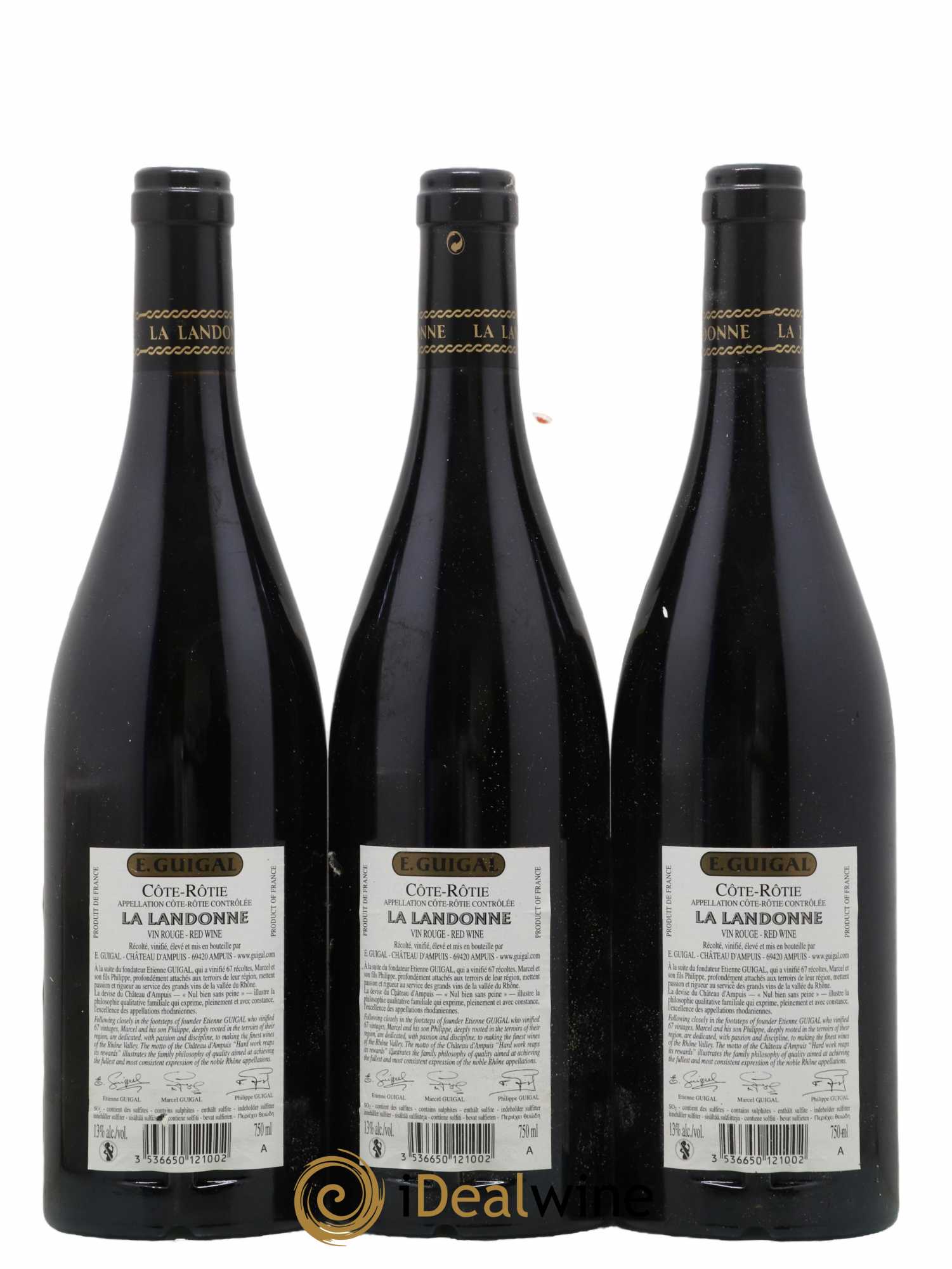 Côte-Rôtie La Landonne Guigal 2010 - Lot of 3 bottles - 1